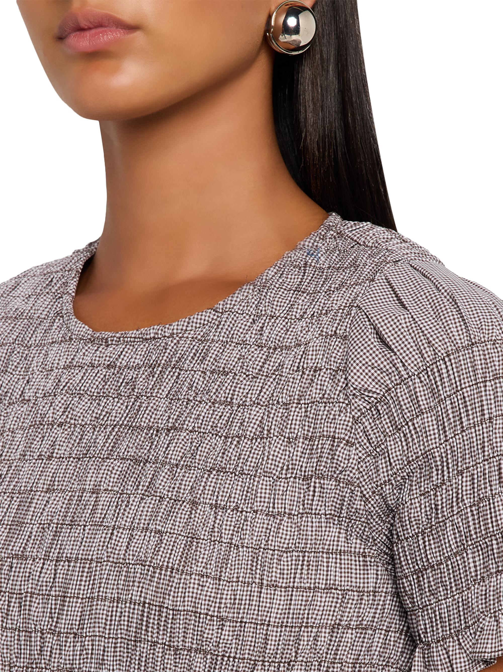 Edda Smocked Cotton Gingham Top