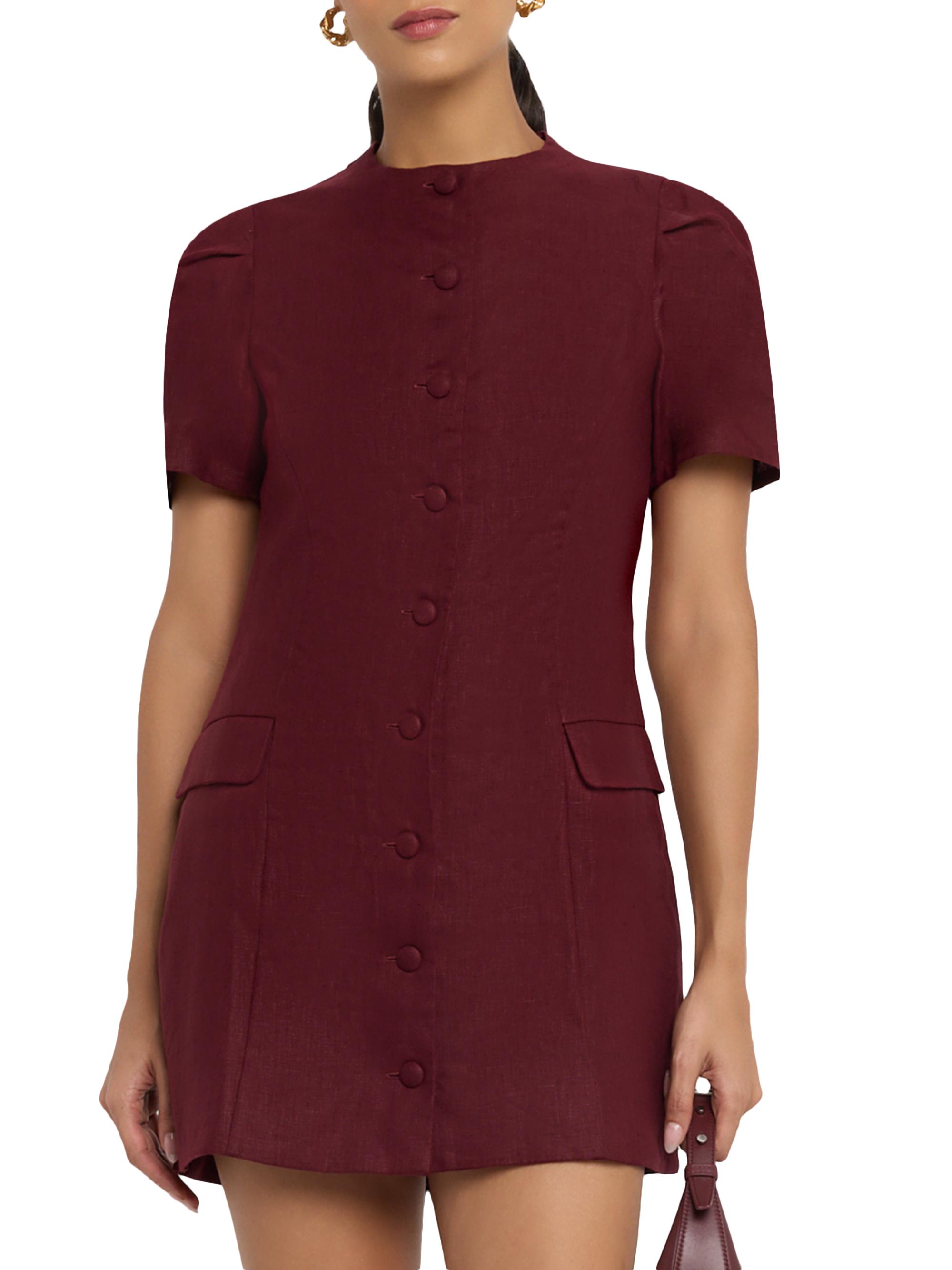 faithfull emma linen mini dress Faithfull the Brand