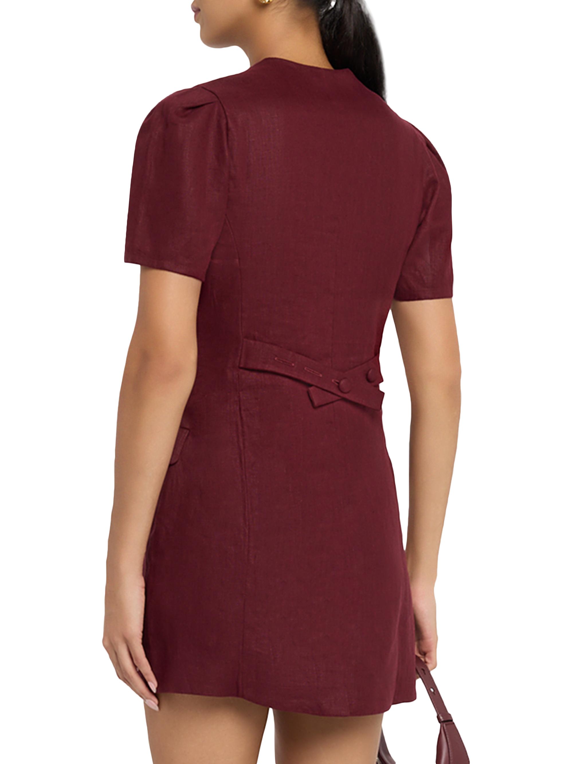 Faithfull the Brand Emma Linen Button-Front Minidress | Saks Fifth Avenue