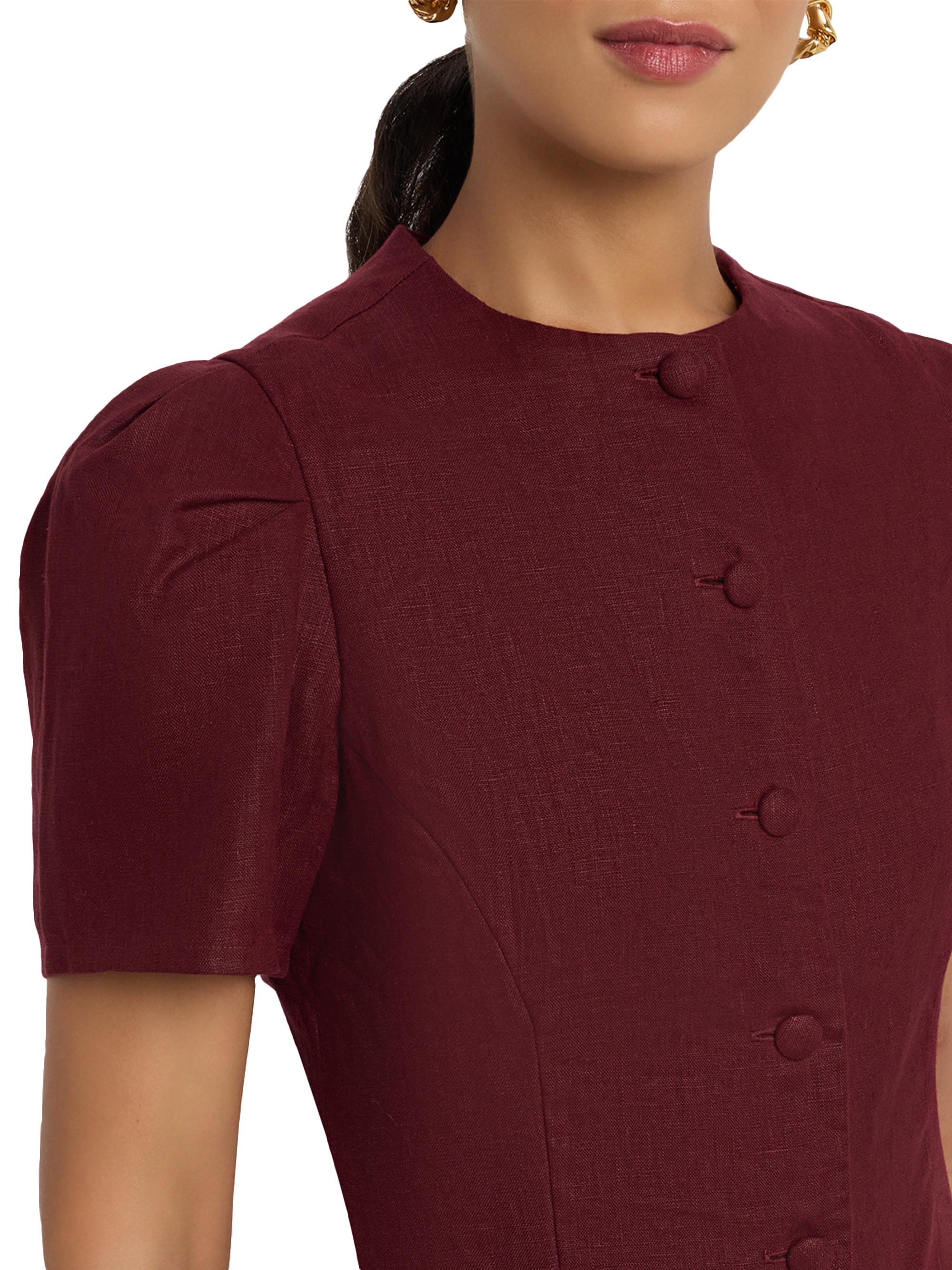 Faithfull the Brand Emma Linen Button-Front Minidress | Saks Fifth Avenue