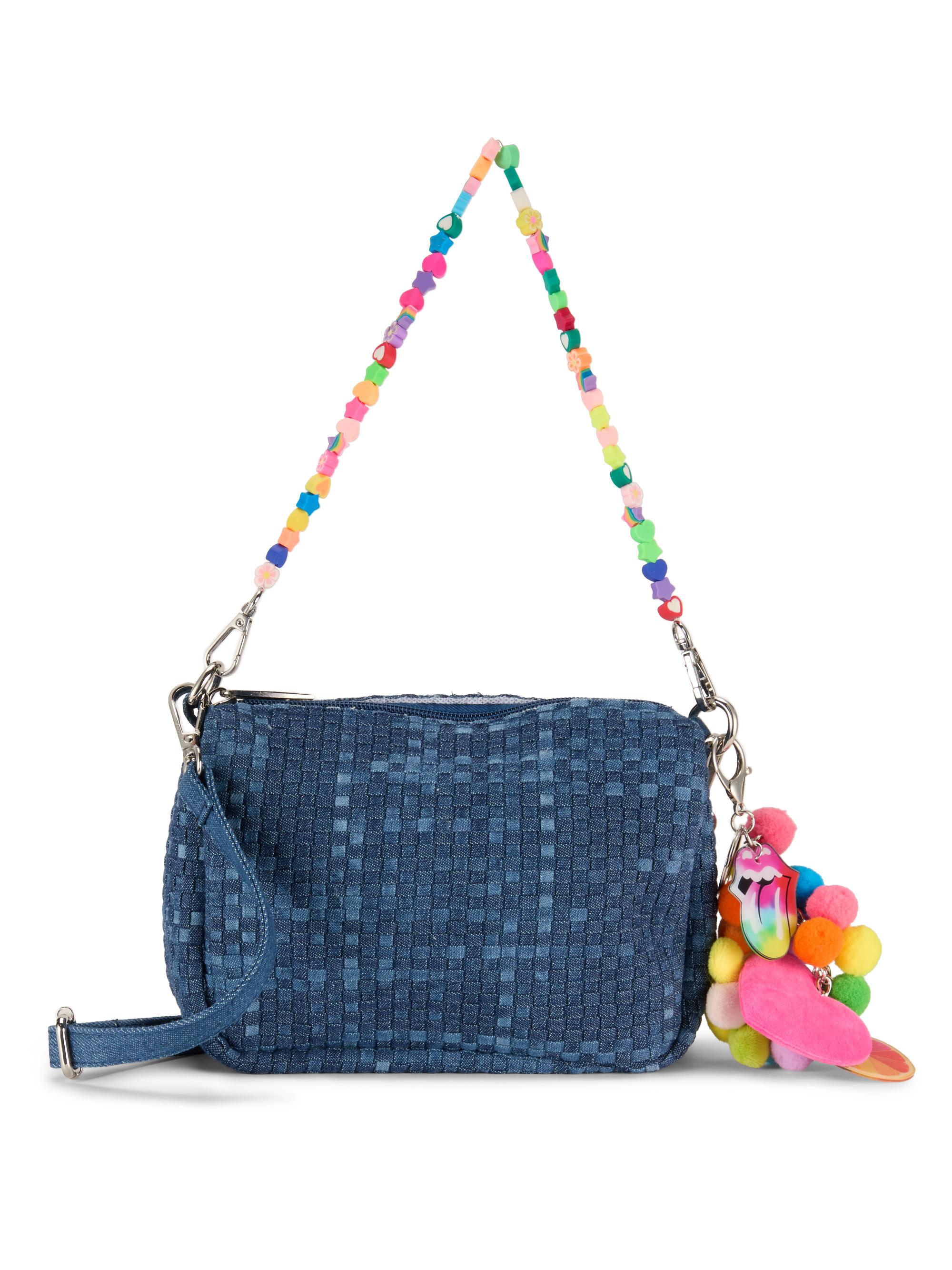 Bari Lynn Woven Denim Charm Shoulder Bag | Saks Fifth Avenue