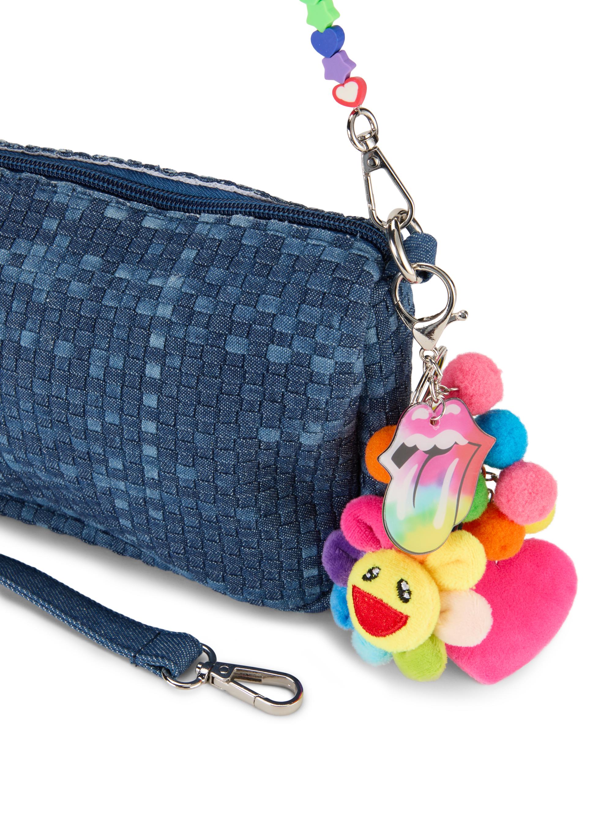 Bari Lynn Woven Denim Charm Shoulder Bag | Saks Fifth Avenue