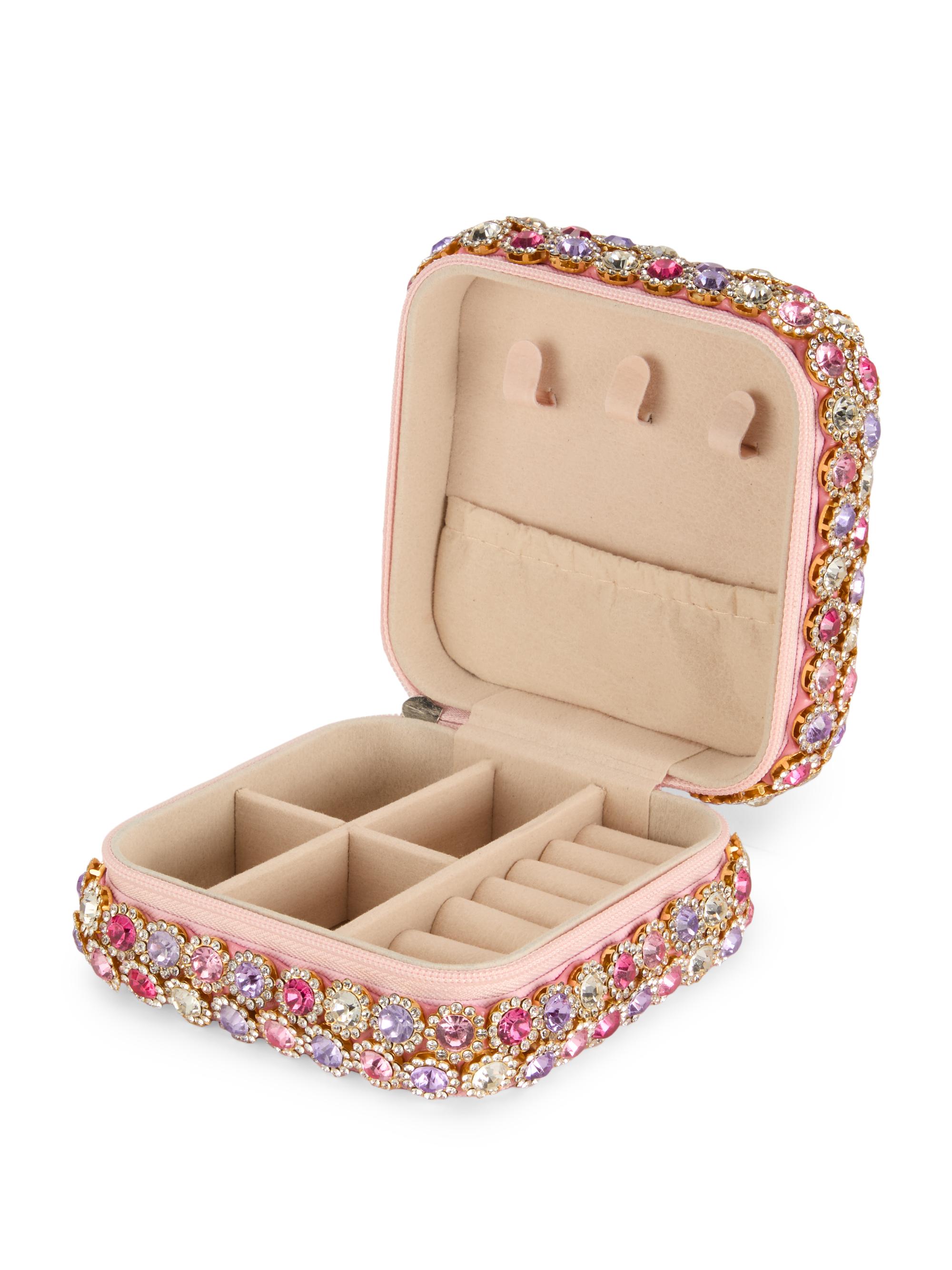 Bari Lynn Embellished Jewelry Box - Pink
