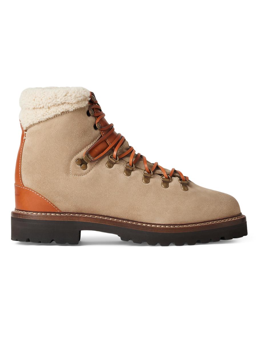 Ralph Lauren Purple Label Cortina Suede & Shearling Boots | Saks