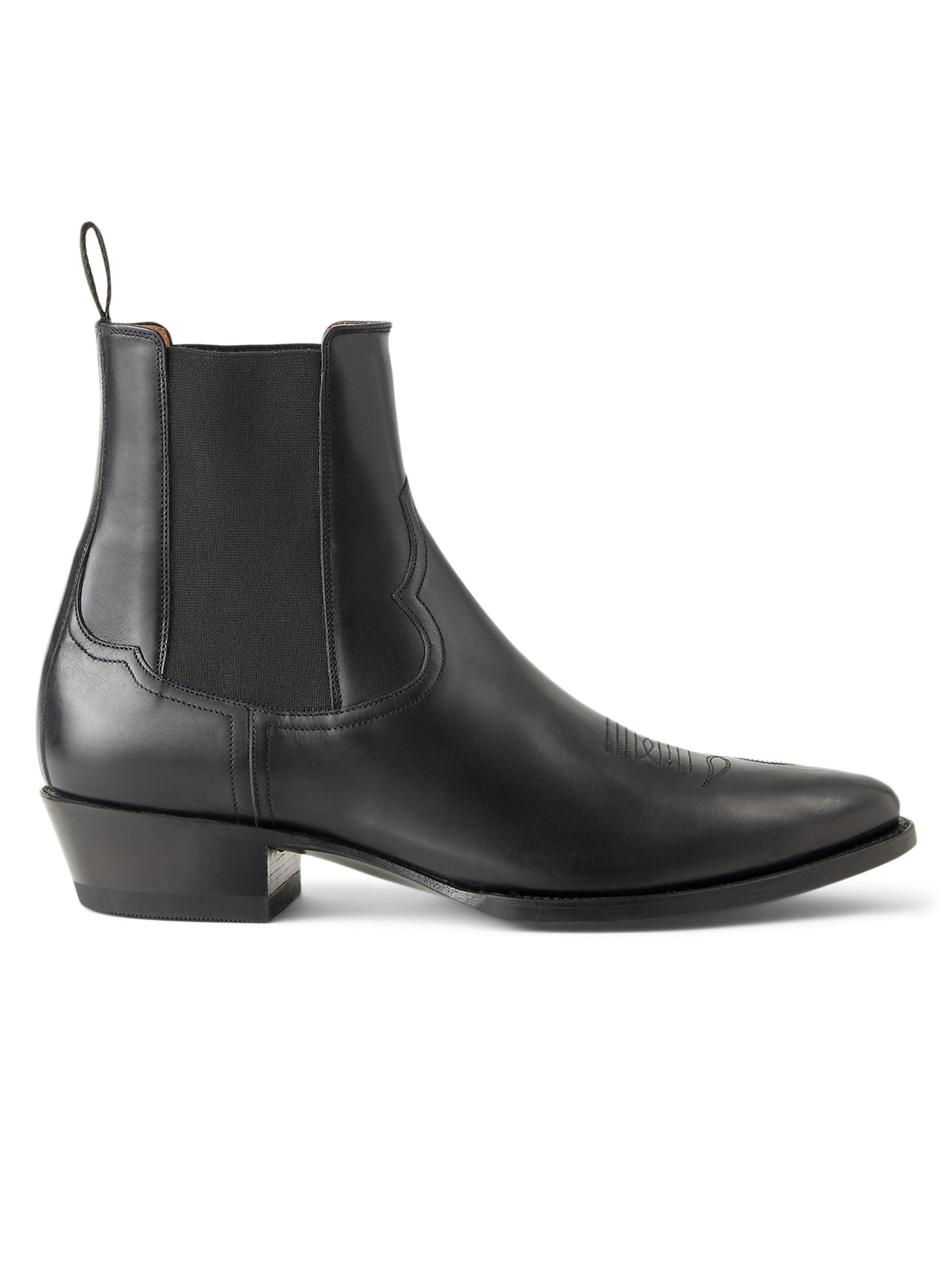 Ralph Lauren Purple Label Men's Chelsea Western Boots - Black