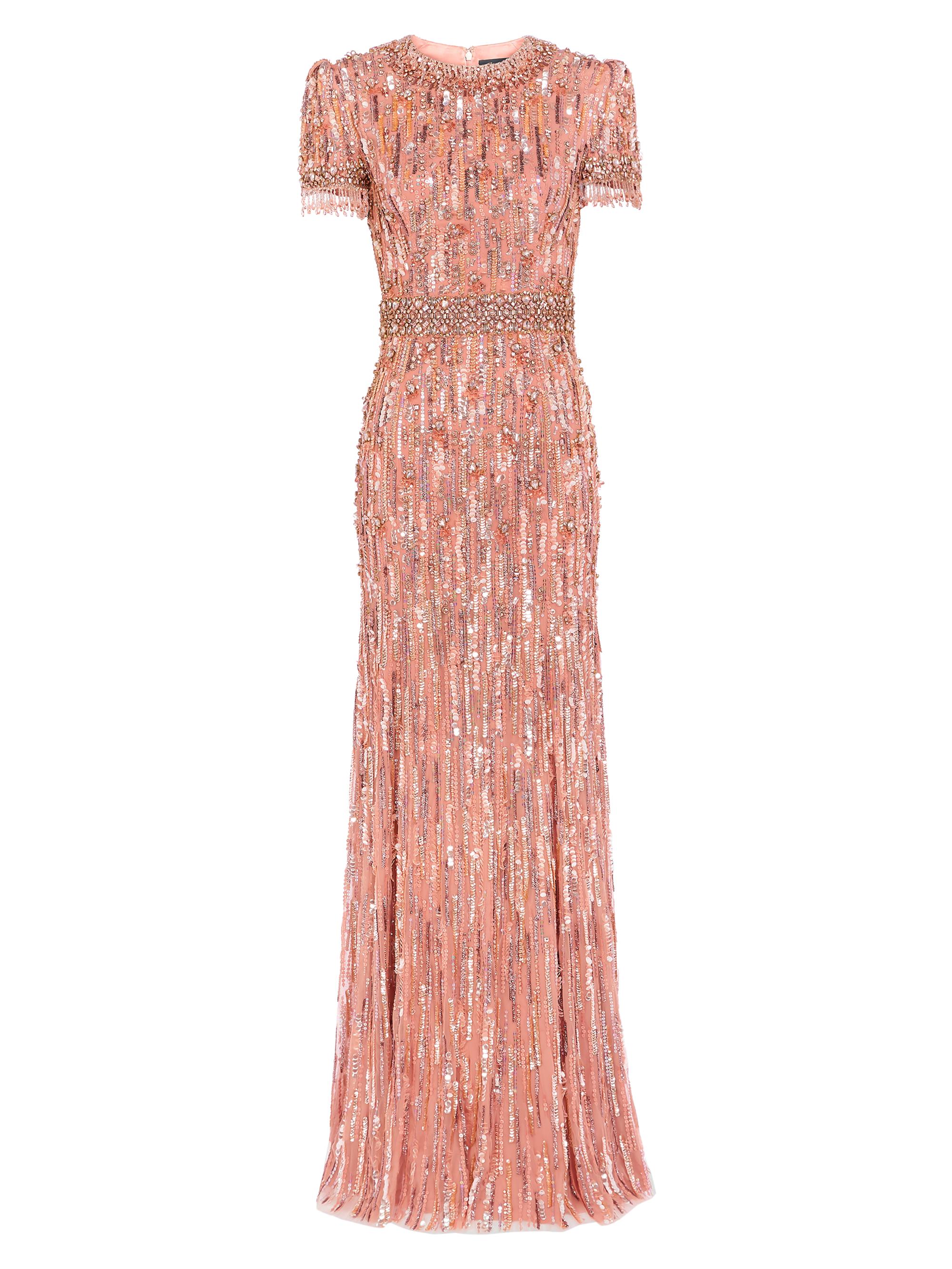 Jenny Packham Wonderful Beaded Wrap Column Gown | Saks Fifth Avenue