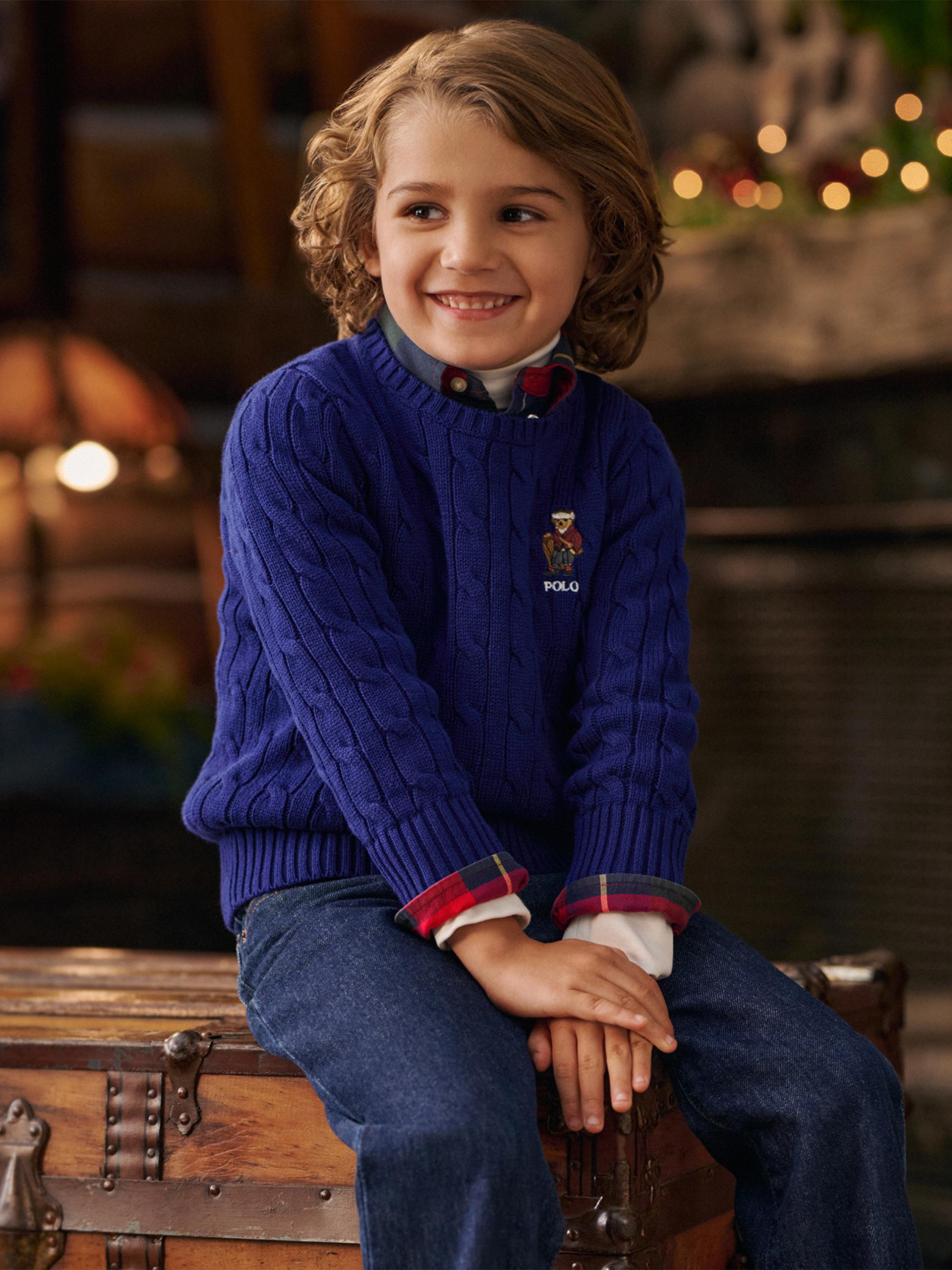 Polo Ralph Lauren Little Boy's & Boy's Cable-Knit Crewneck Sweater