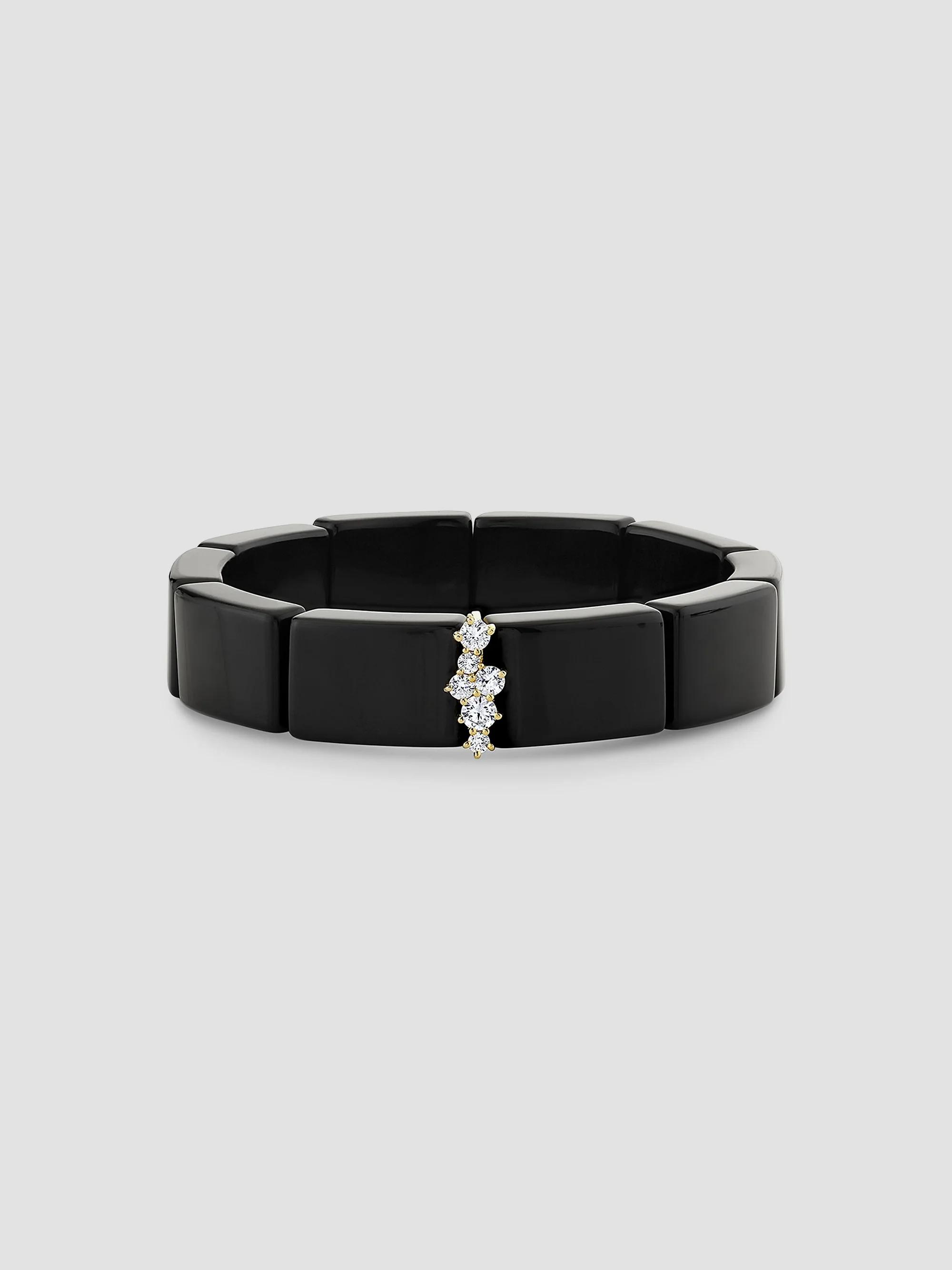 Sydney Evan Women's 14K Yellow Gold, Black Onyx & 0.39 TCW Diamond Bracelet - Black - Size 7
