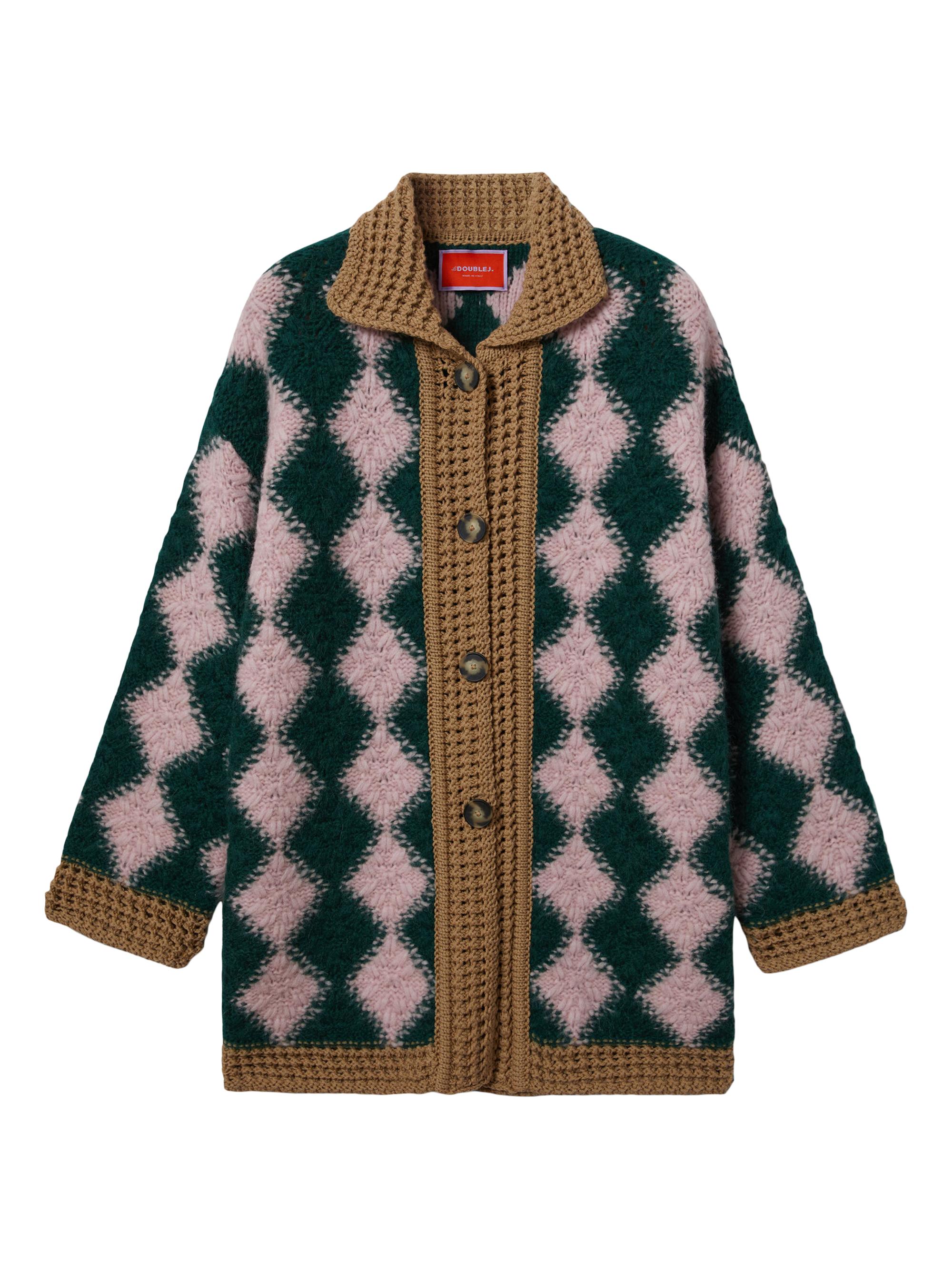 La DoubleJ Women's Crochet Bowling Cardigan