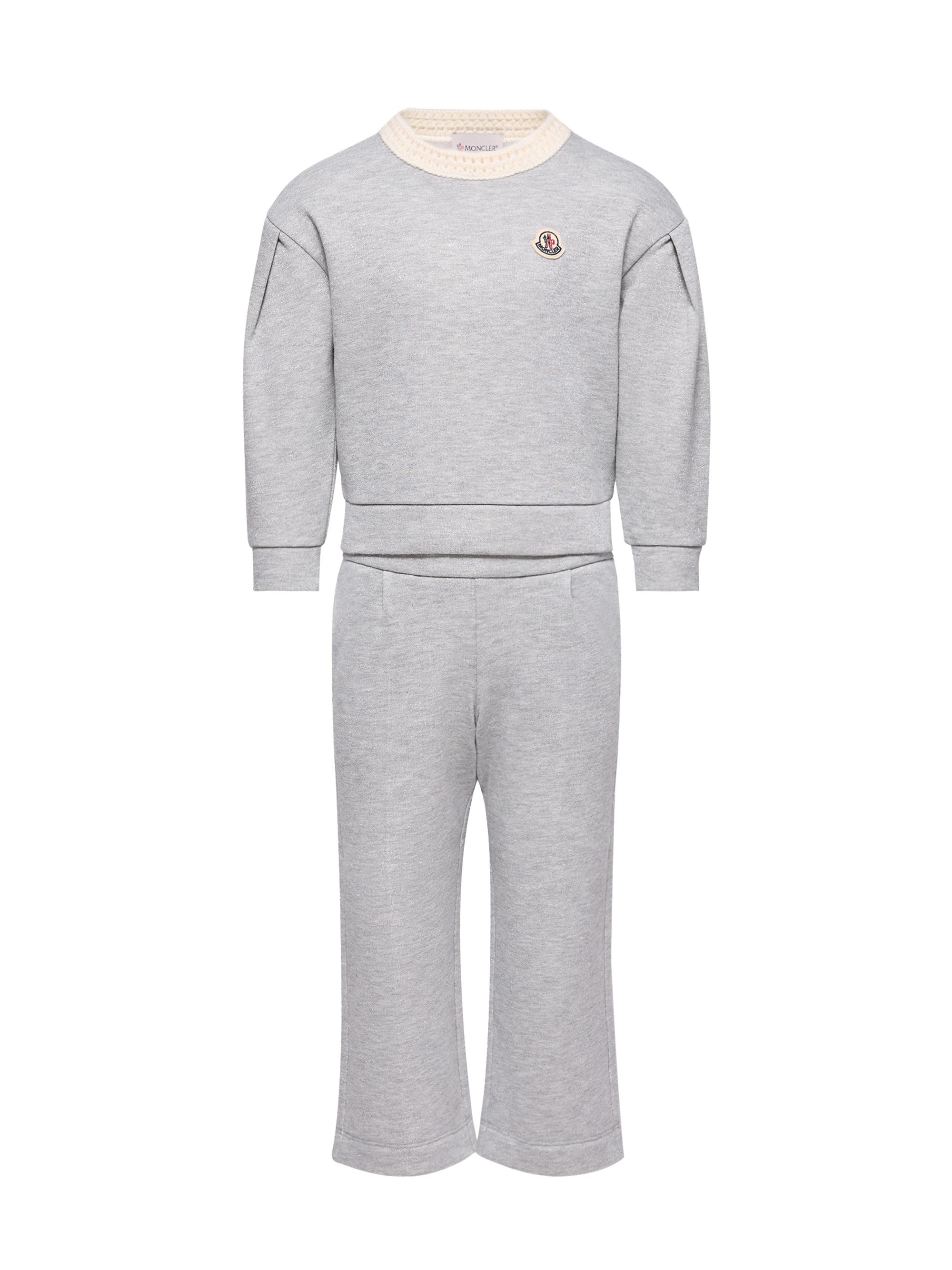 Moncler Little Girl's & Girl's Sweatsuit Set in Cotton - Gray