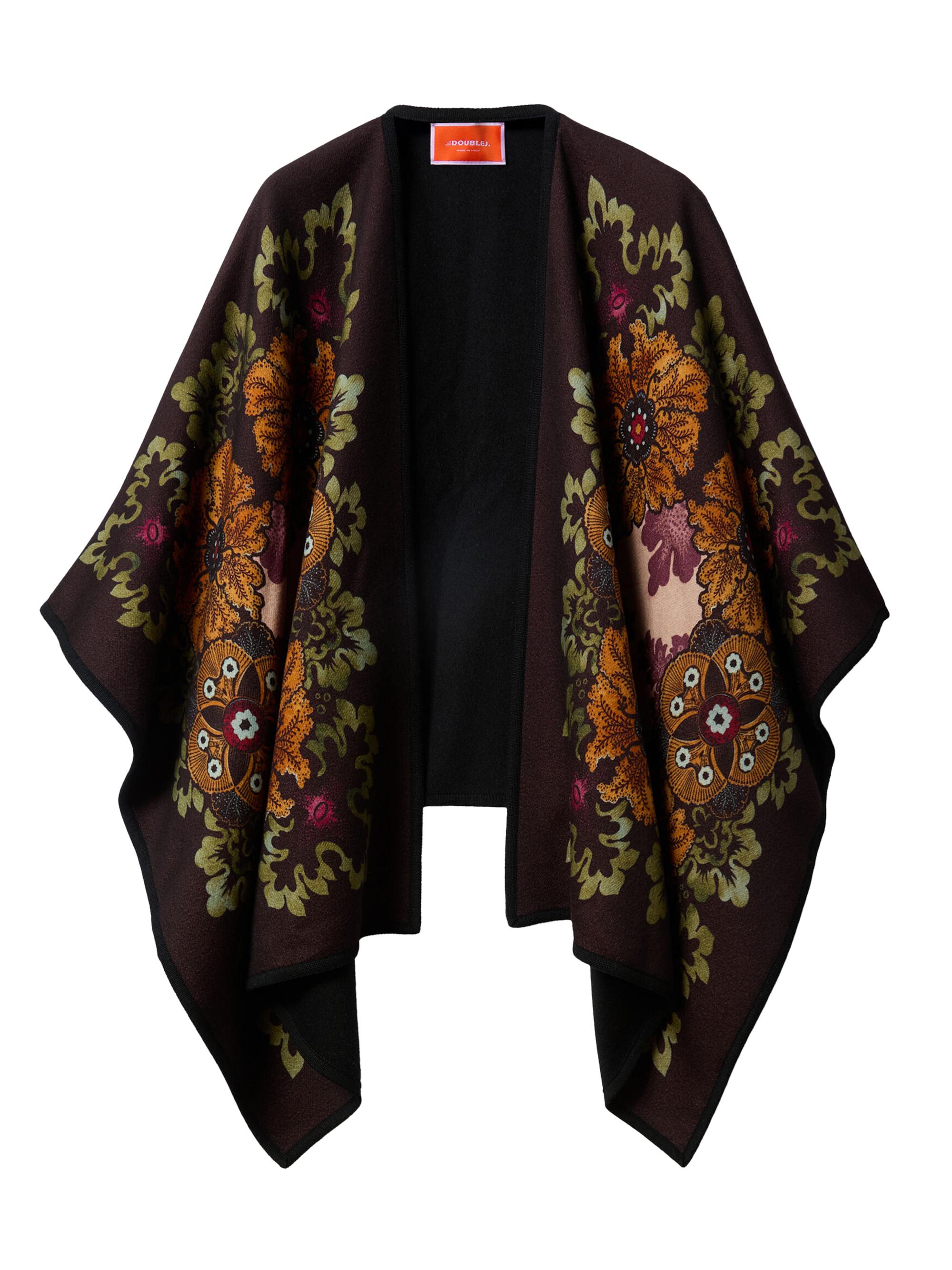 La DoubleJ Women's Poncho - Bounty Placee Burgundy