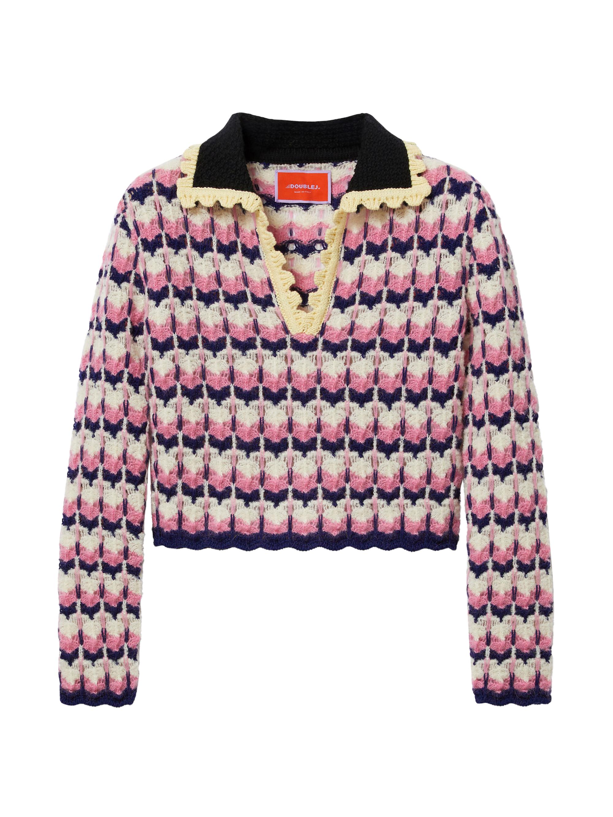 La DoubleJ Women's Long Sleeves Picket Polo Shirt