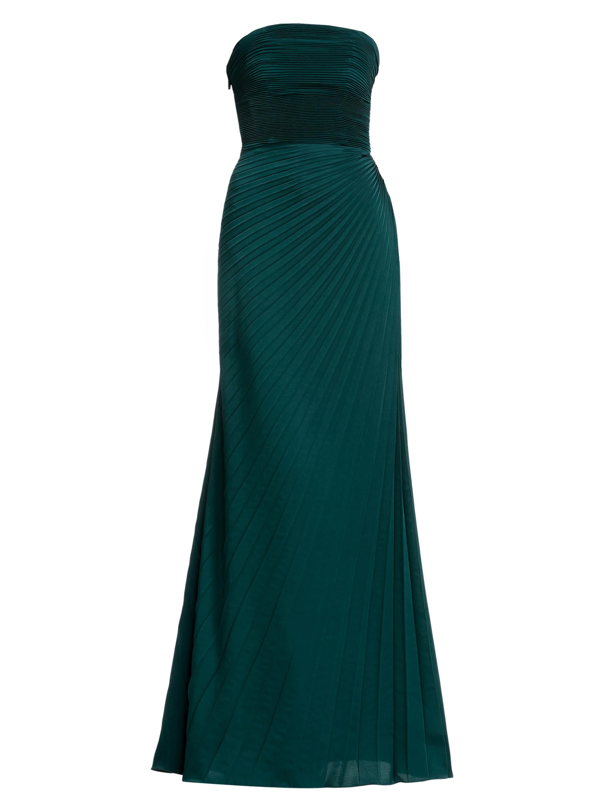 Dress The Population Kinley Strapless Satin Crepe Pleated Gown | Saks Fifth  Avenue