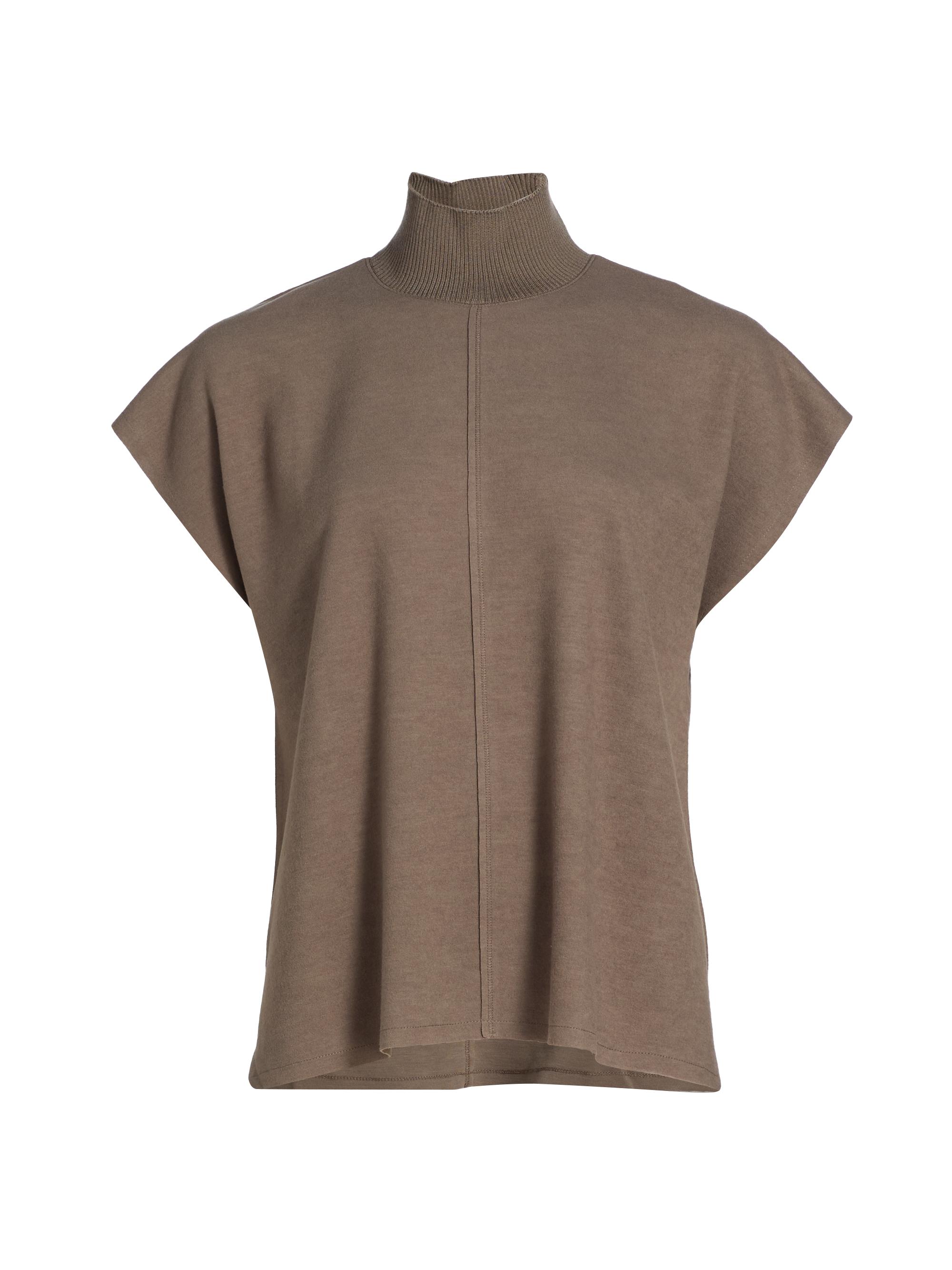 Exposed Seam Cap-Sleeve Top