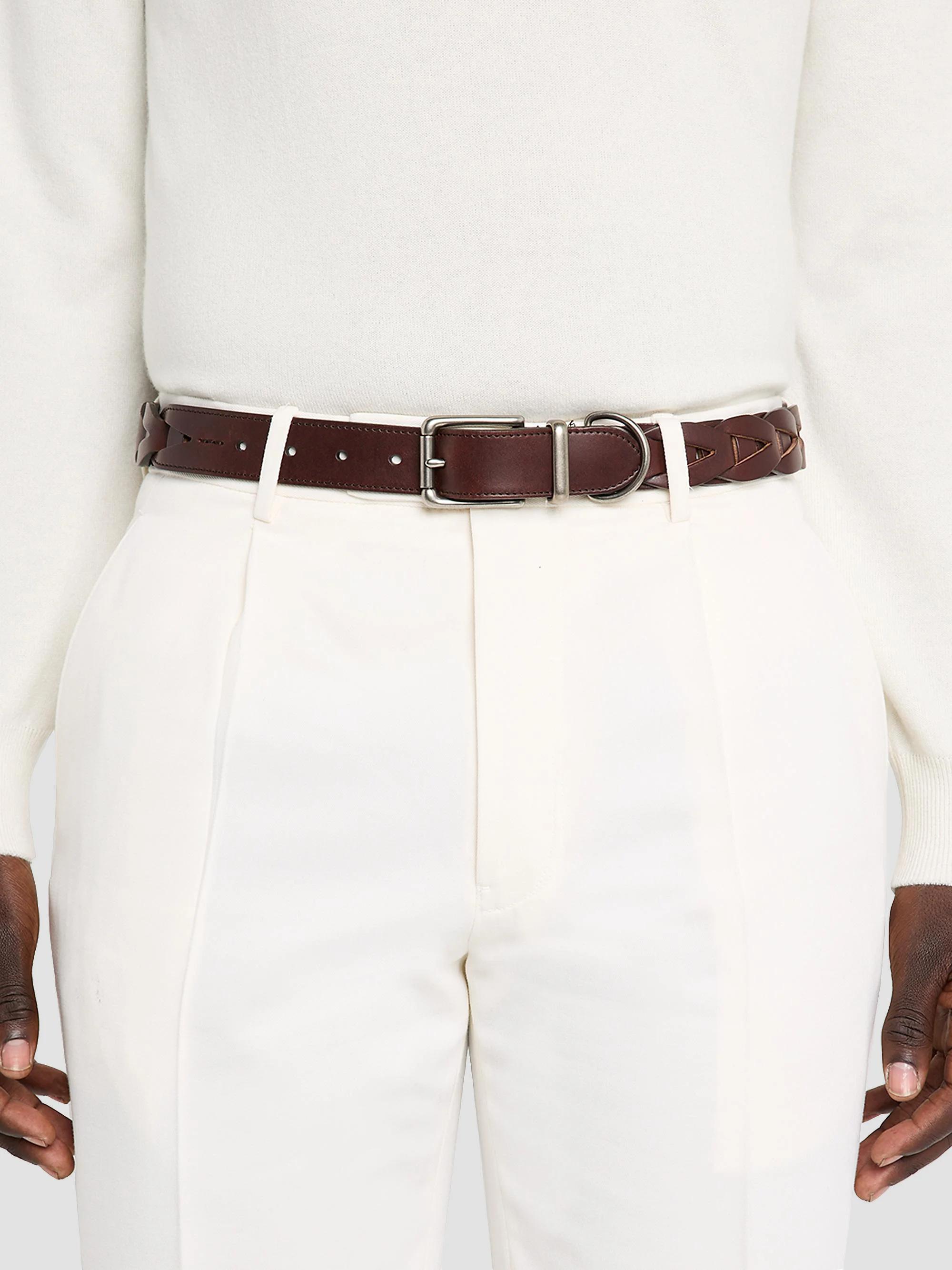 Lauren Ralph‎ Lauren Belt Woven Weave Gold D-Ring Adjustable Classic Style 43\