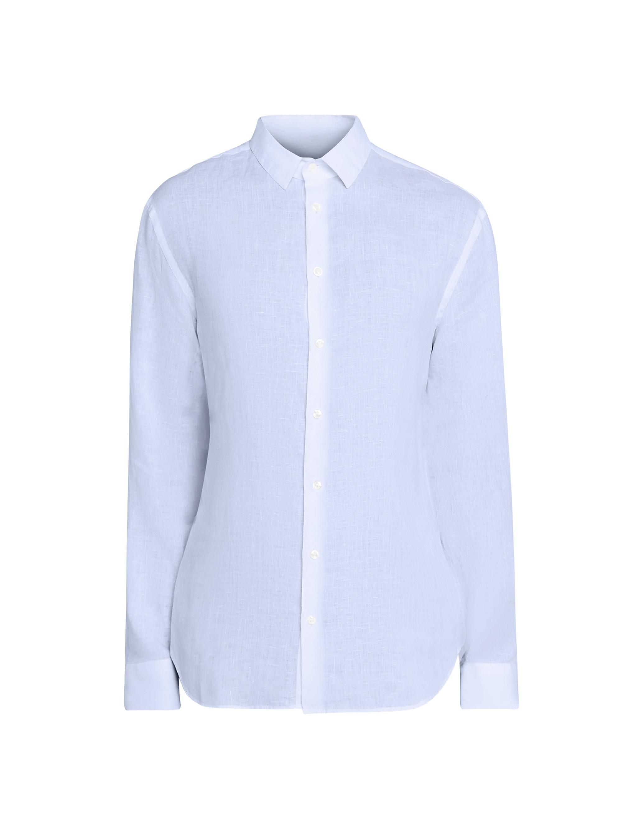 Emporio Armani Linen Long-Sleeve Shirt | Saks Fifth Avenue