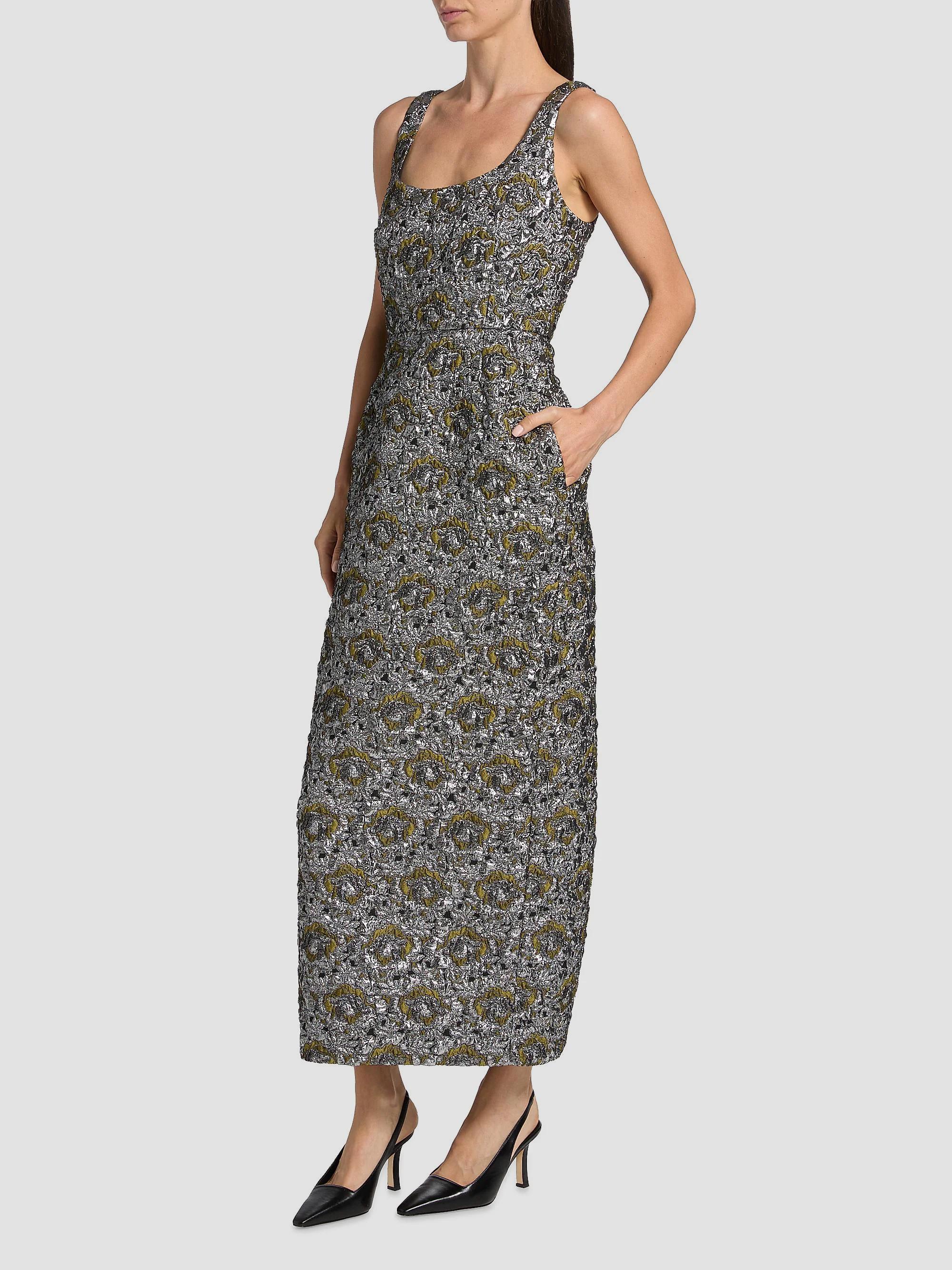 SIMKHAI Ravenna Brocade Midi-Dress | Saks Fifth Avenue