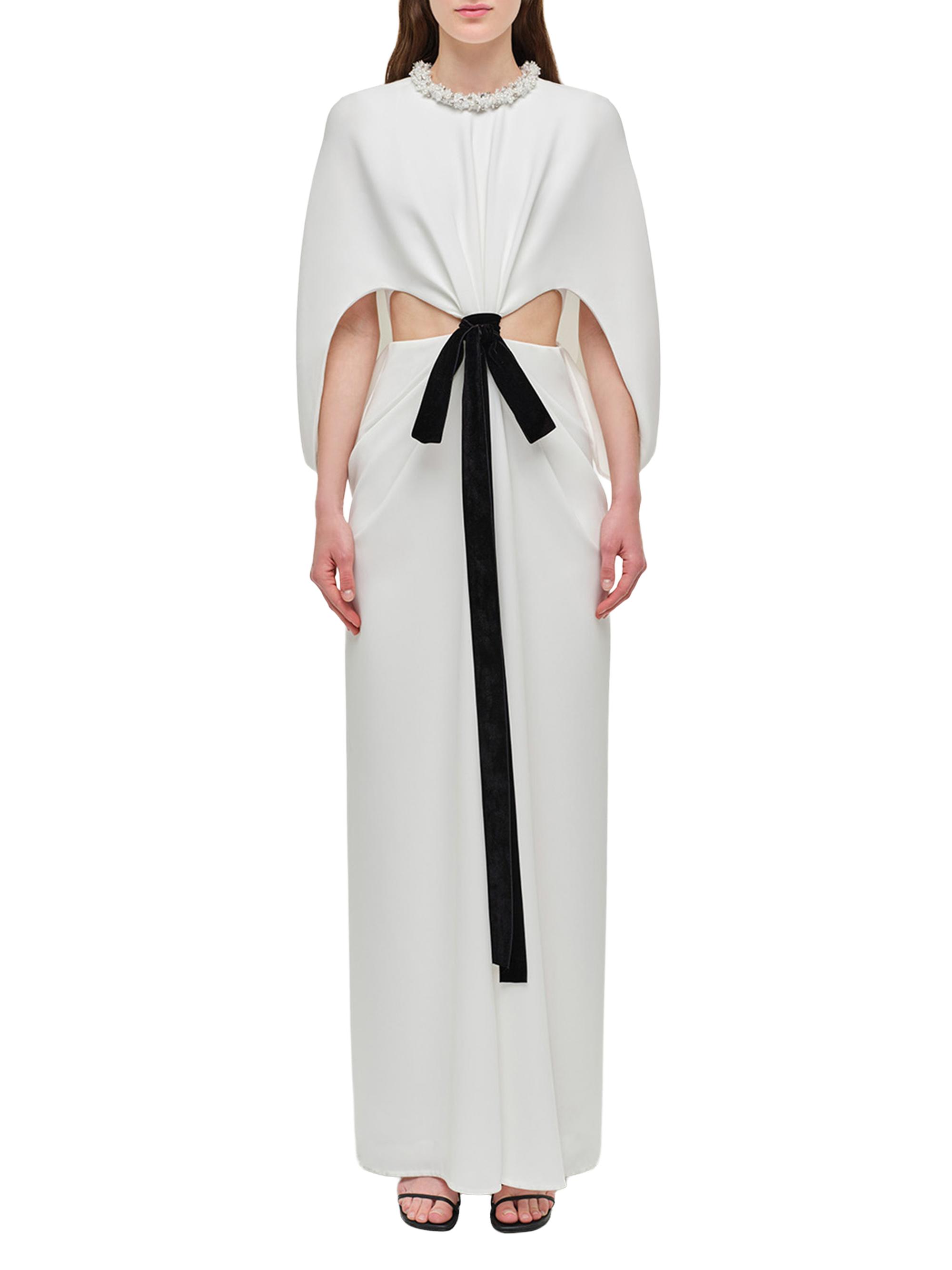 SIMKHAI Women's Annette Tie-Waist Cape Gown -  Multi