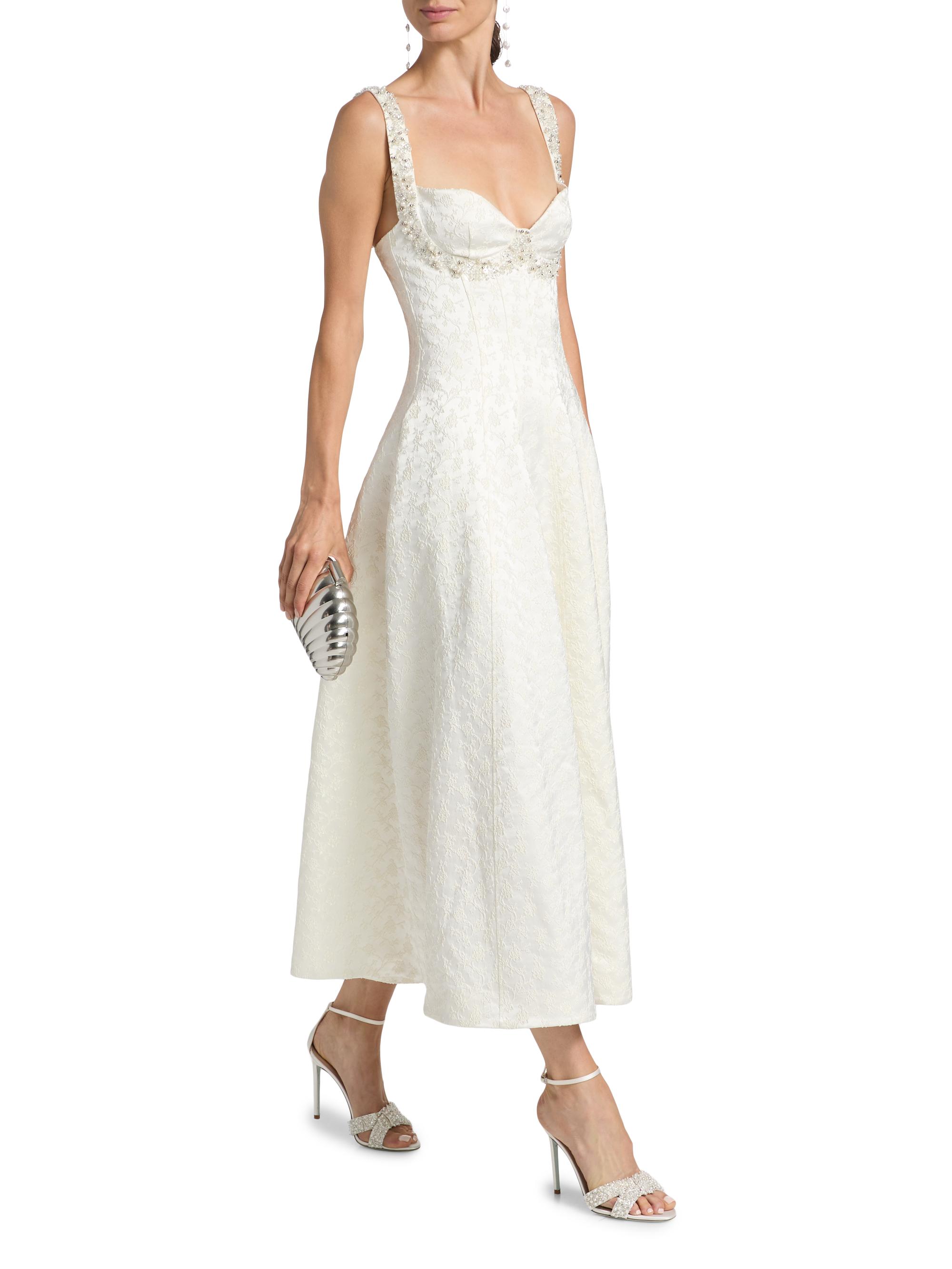 SIMKHAI Charlotte Embellished Jacquard Midi-Dress | Saks Fifth Avenue