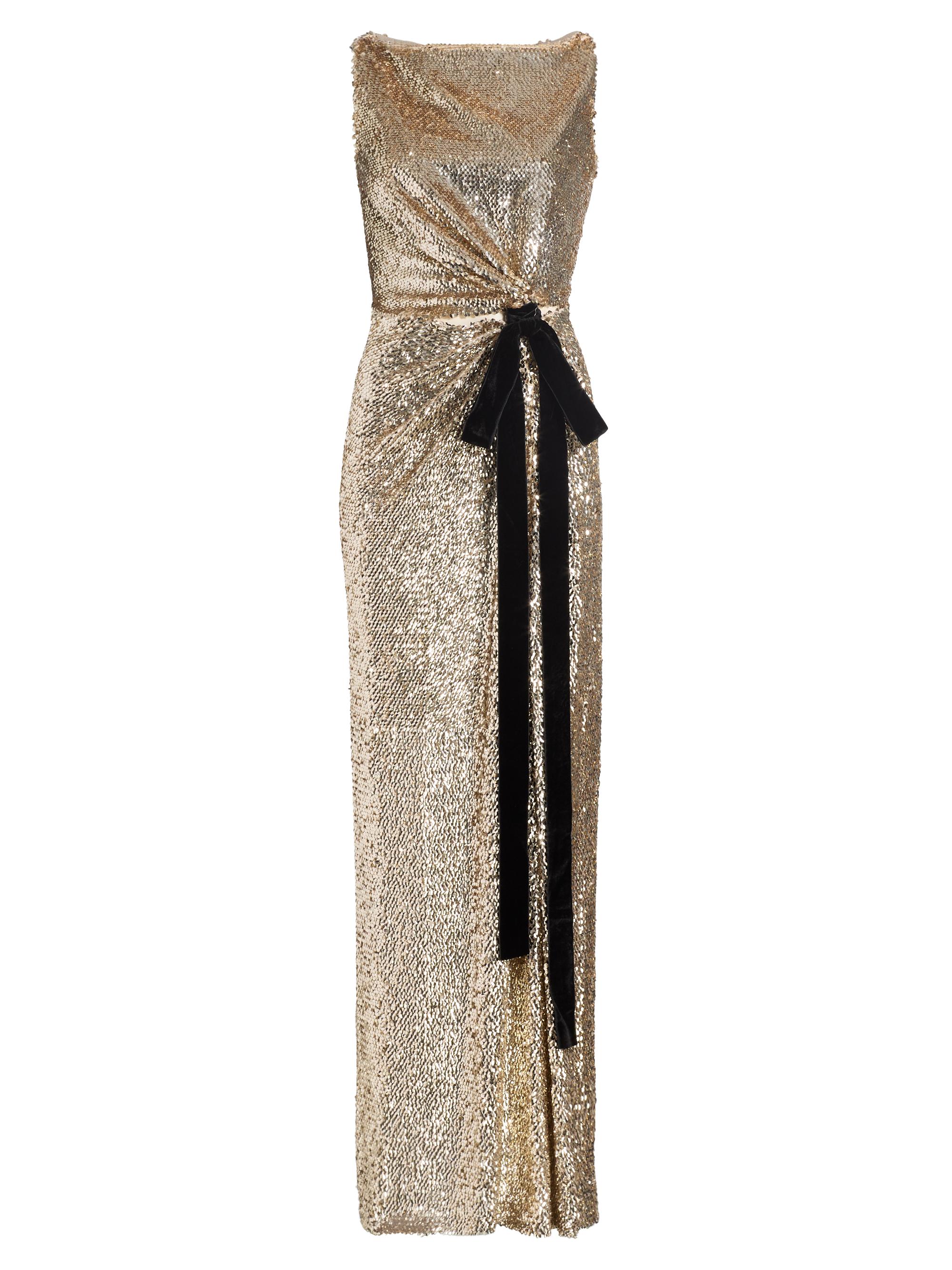 Tadashi Shoji One-Shoulder Metallic Jersey Gown | Saks Fifth Avenue