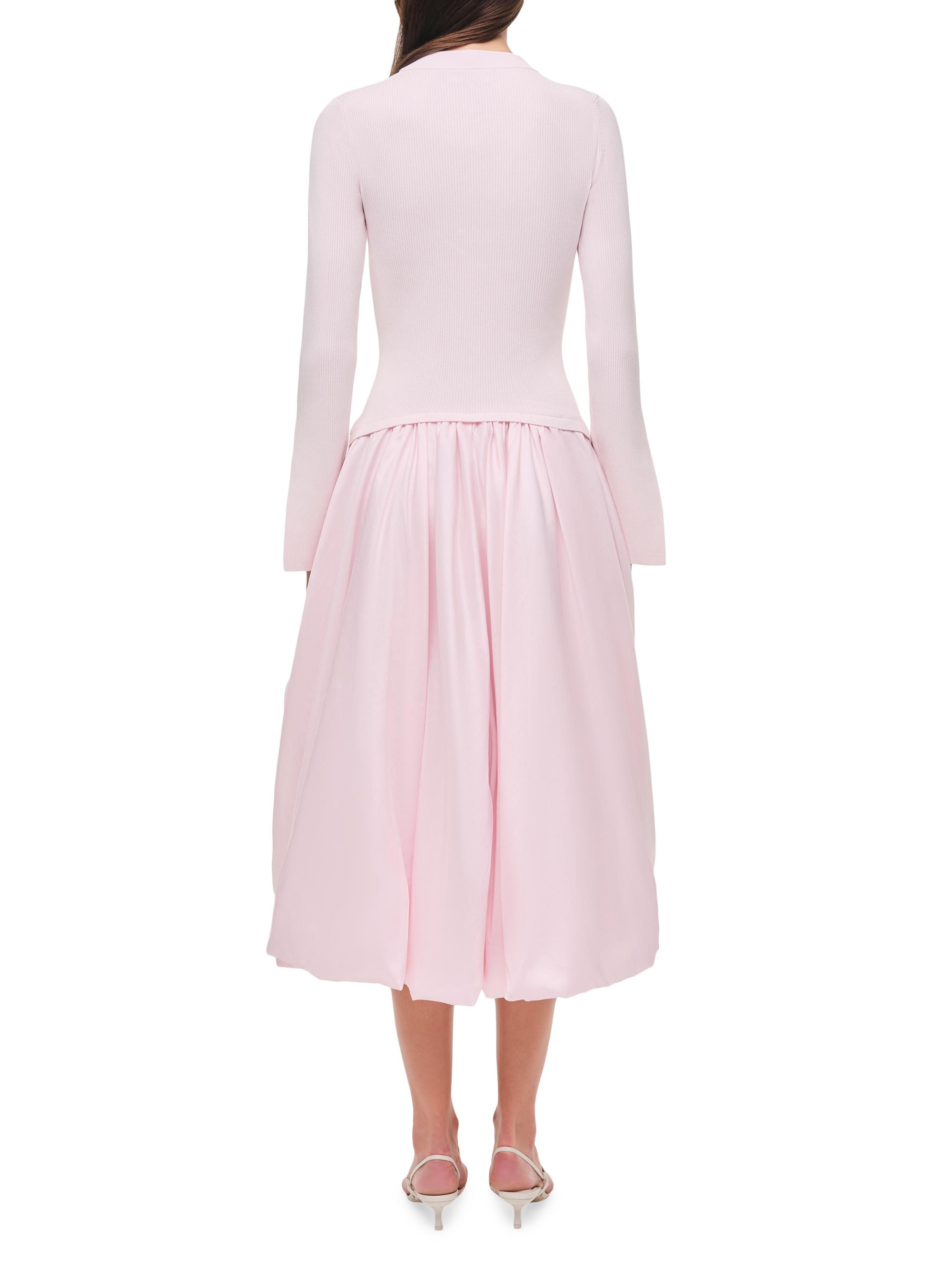 SIMKHAI Kenlie Mixed-Media Midi-Dress | Saks Fifth Avenue