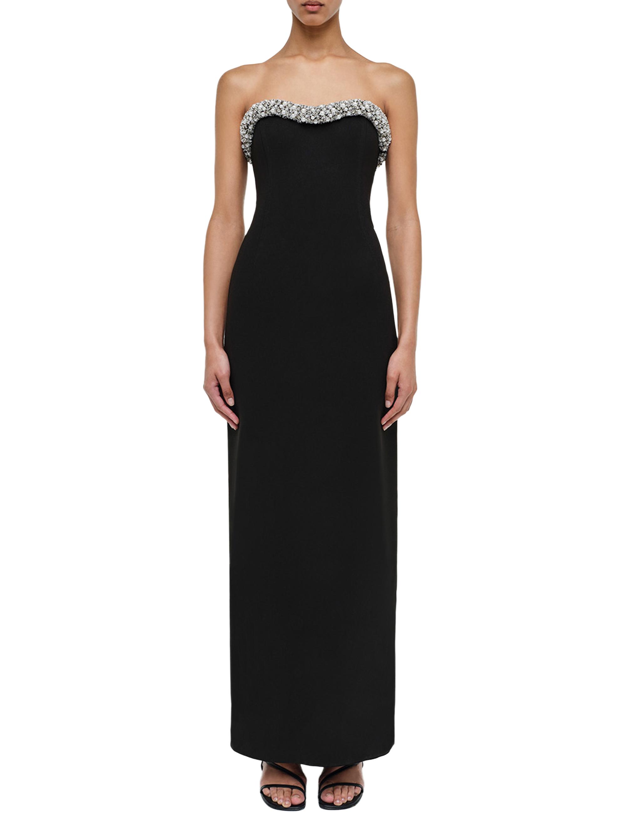 SIMKHAI Women's Riona Embellished Strapless Bustier Gown - Black