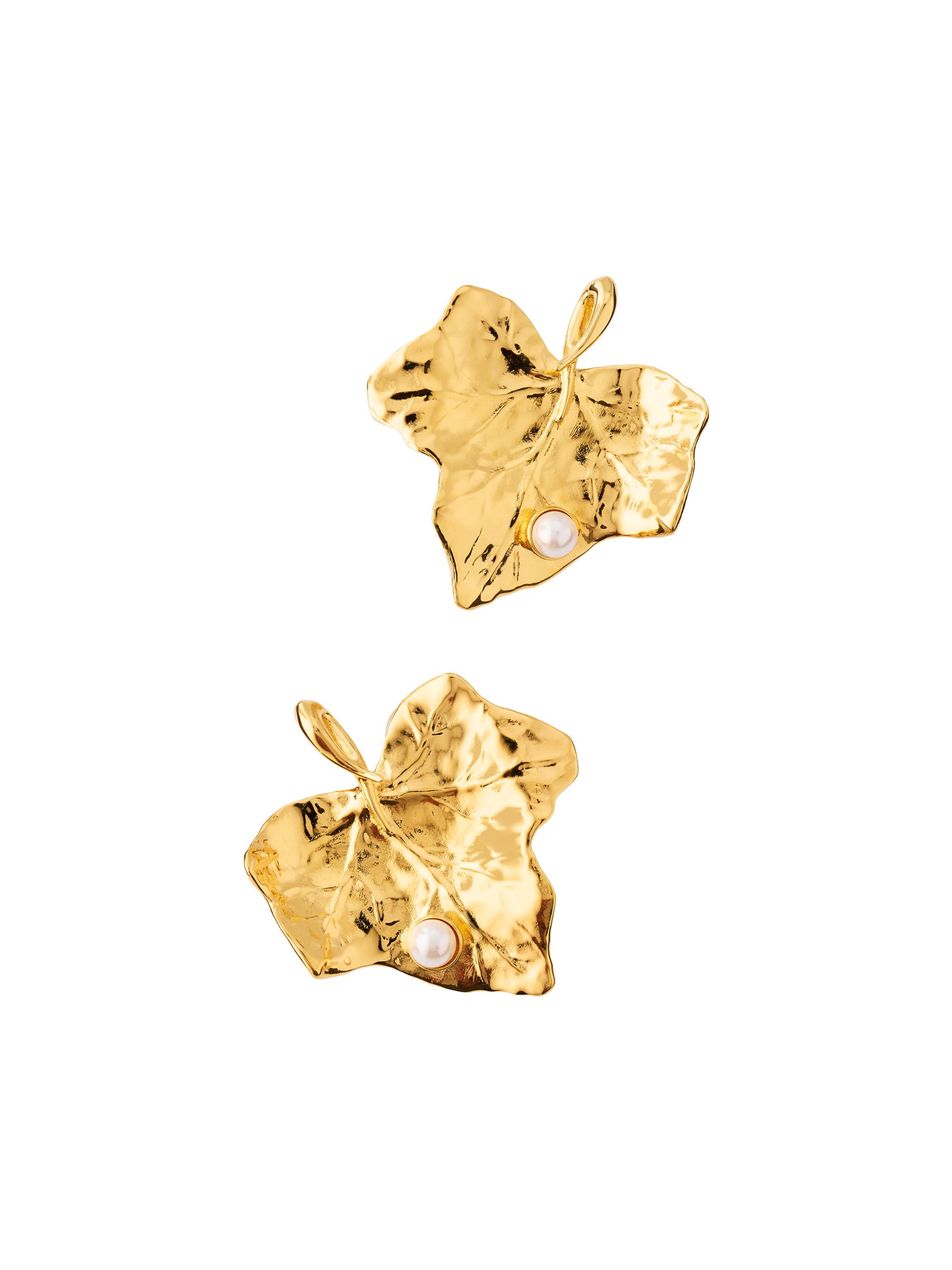 Oscar de la Renta Women's Ivy Vine Goldtone & Imitation Pearl Clip-On Earrings - Gold