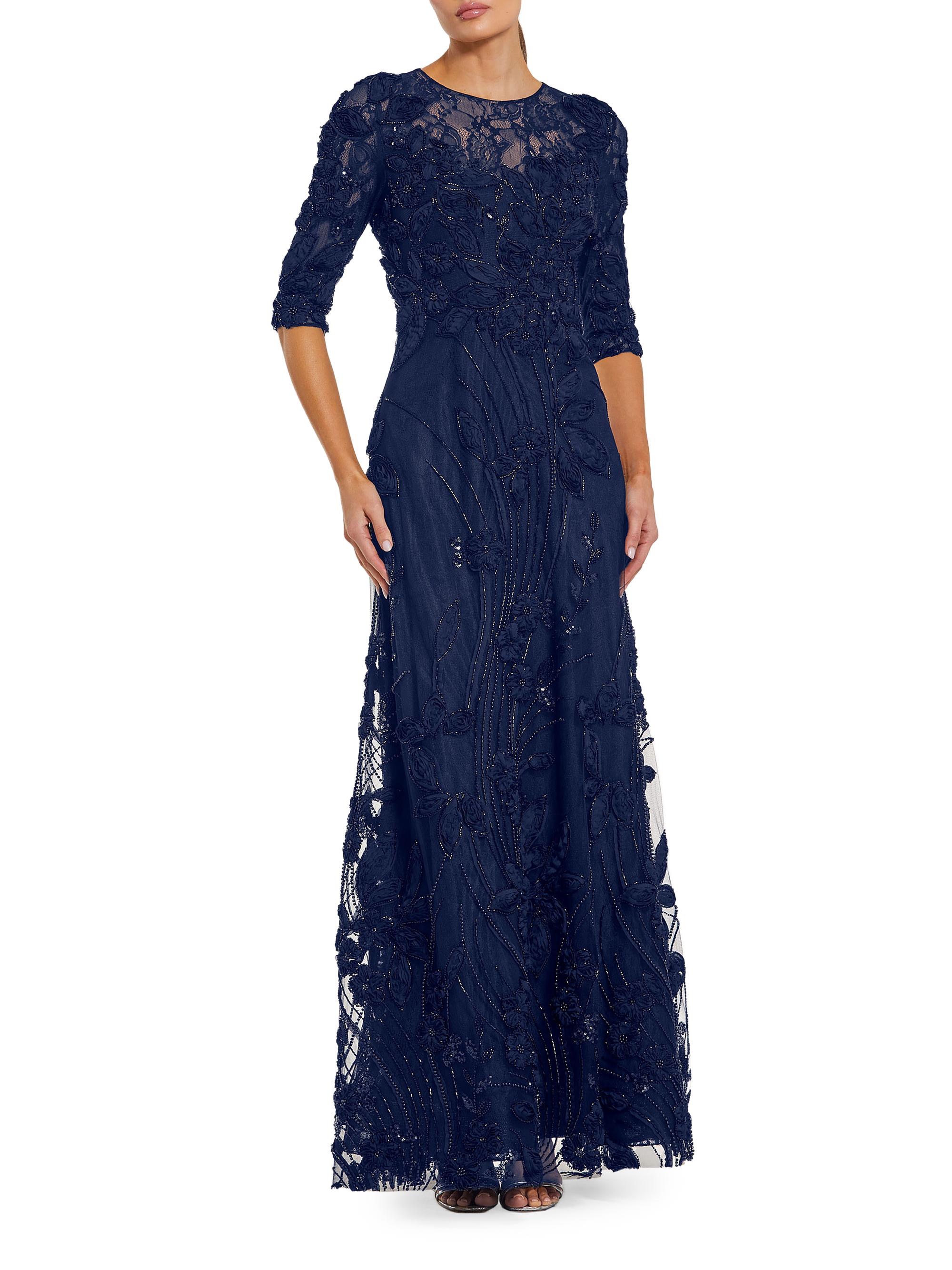 dress evening with lace Black V-Neck Satin Lace Long Prom Dress, Black Spaghetti Strap Evening Dress with Slit US 12 / Custom Color main image 0