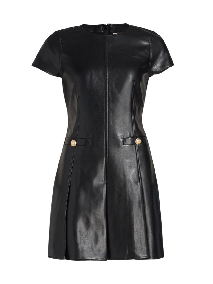 Cinq A Sept Women's Faux Leather Nova Dress - Black - Size 6
