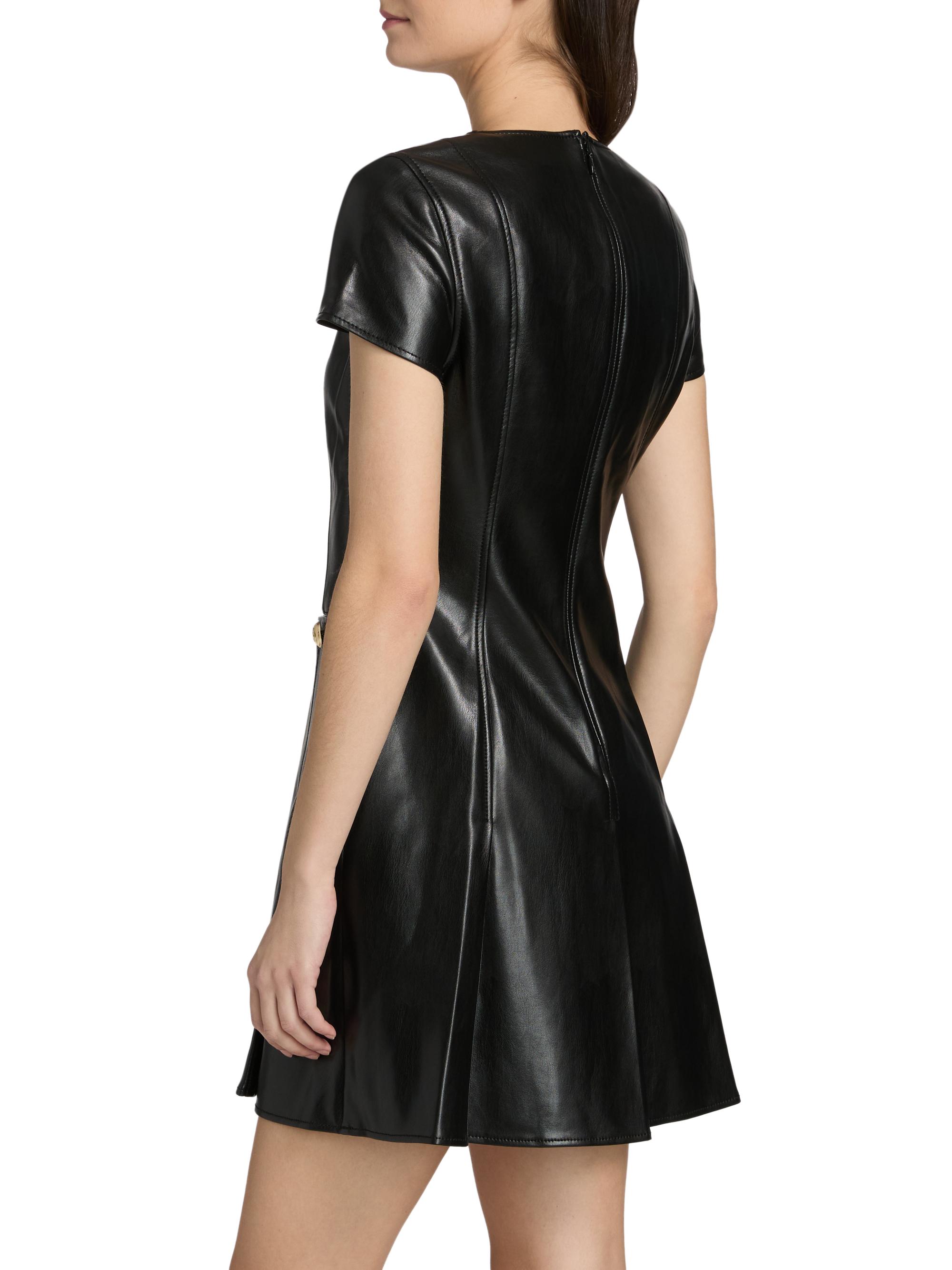 Cinq A Sept Women's Faux Leather Nova Dress - Black - Size 6