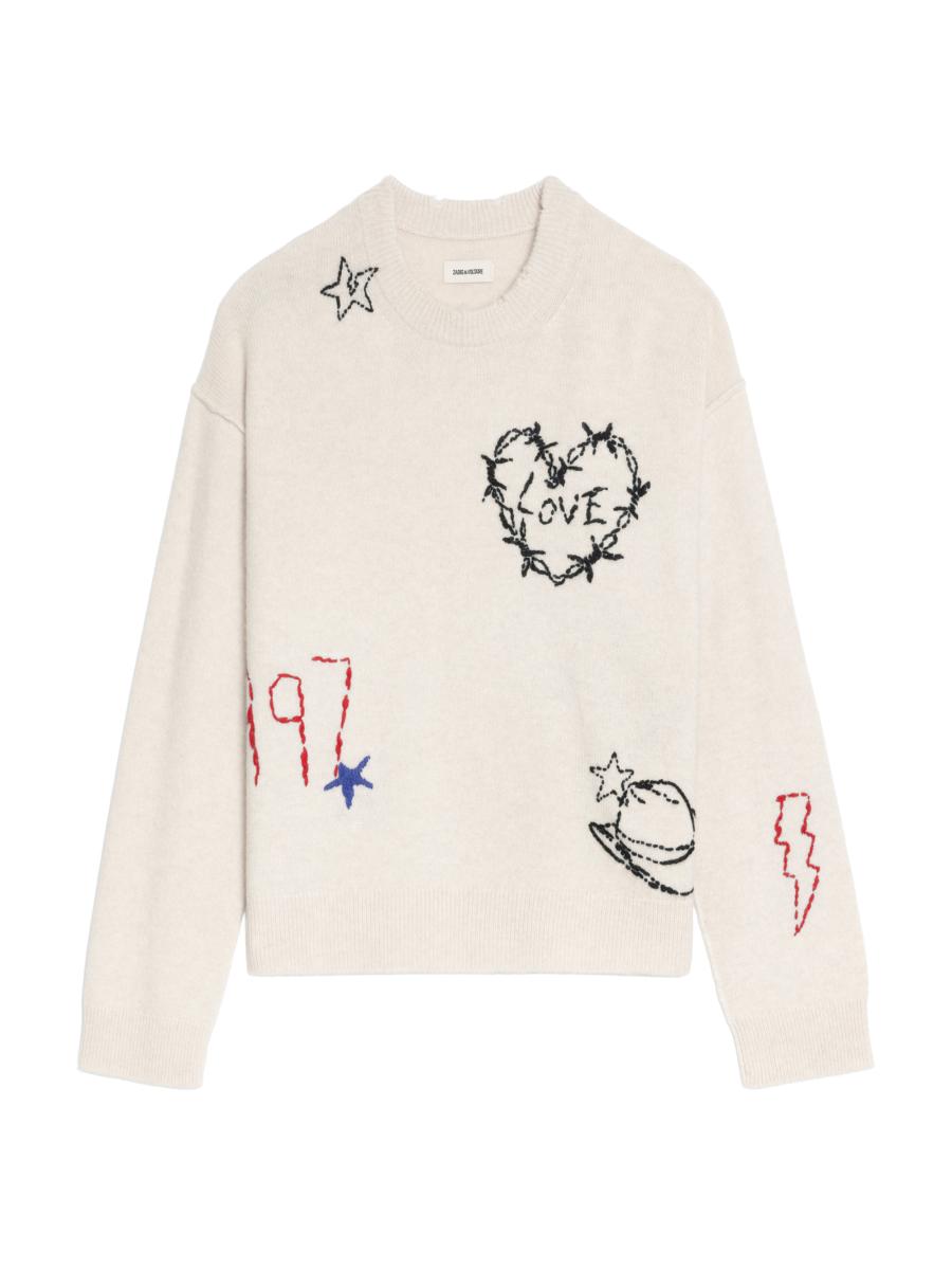 Zadig & Voltaire Markuz Cashmere West Graph Sweater | Saks Fifth