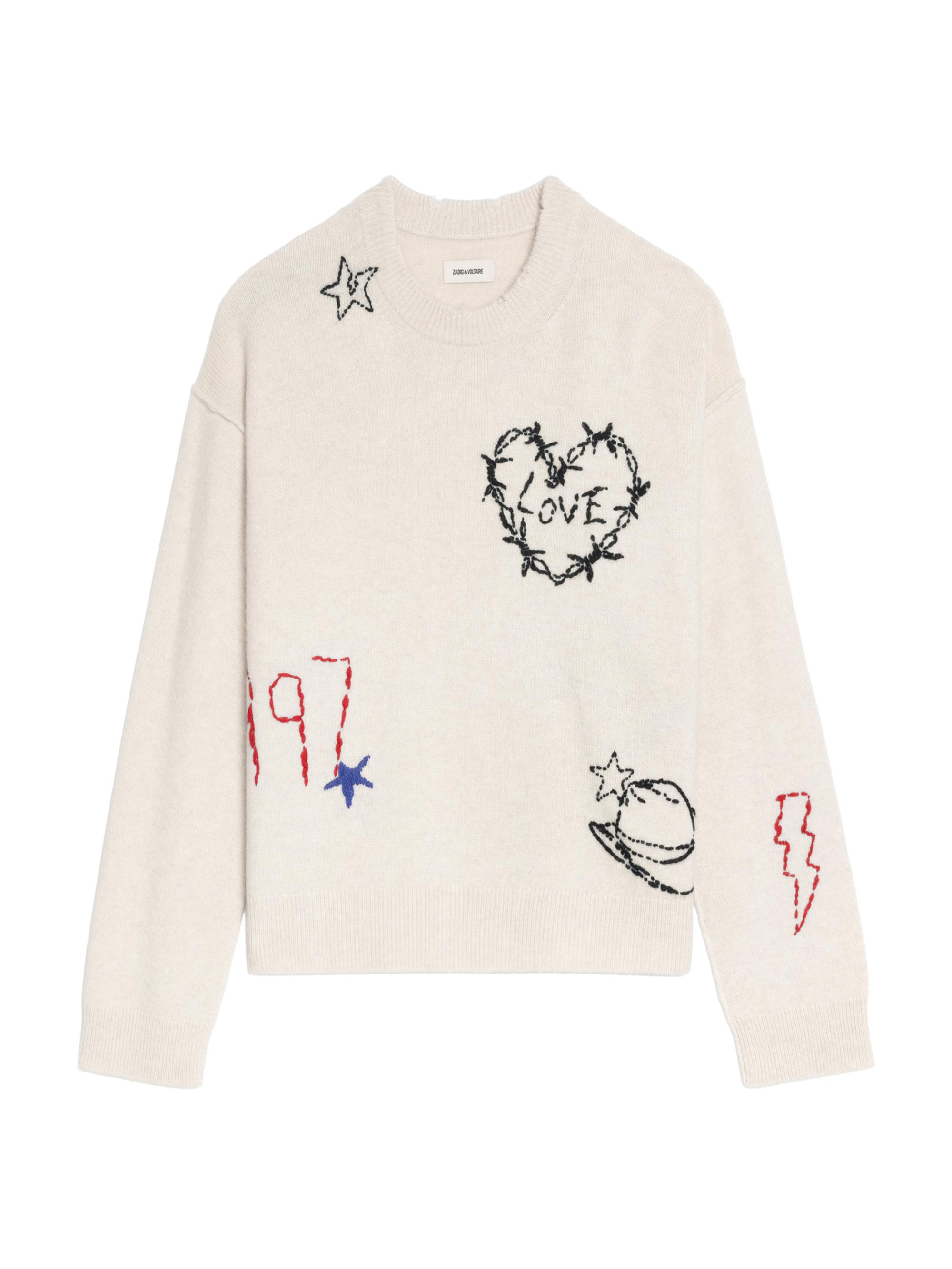 Zadig & Voltaire Markuz Cashmere West Graph Sweater | Saks Fifth