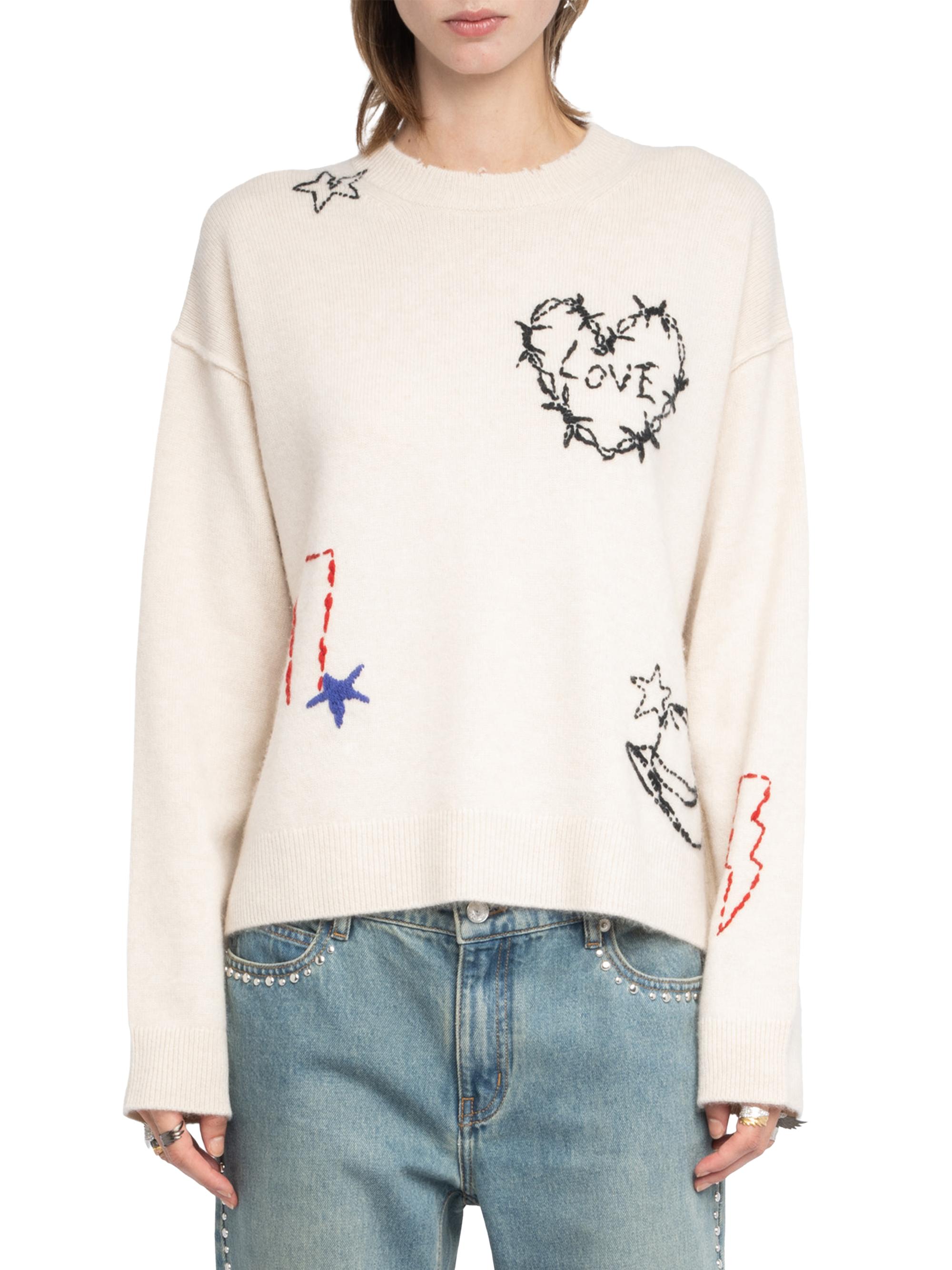 Zadig & Voltaire Markuz Cashmere West Graph Sweater | Saks Fifth