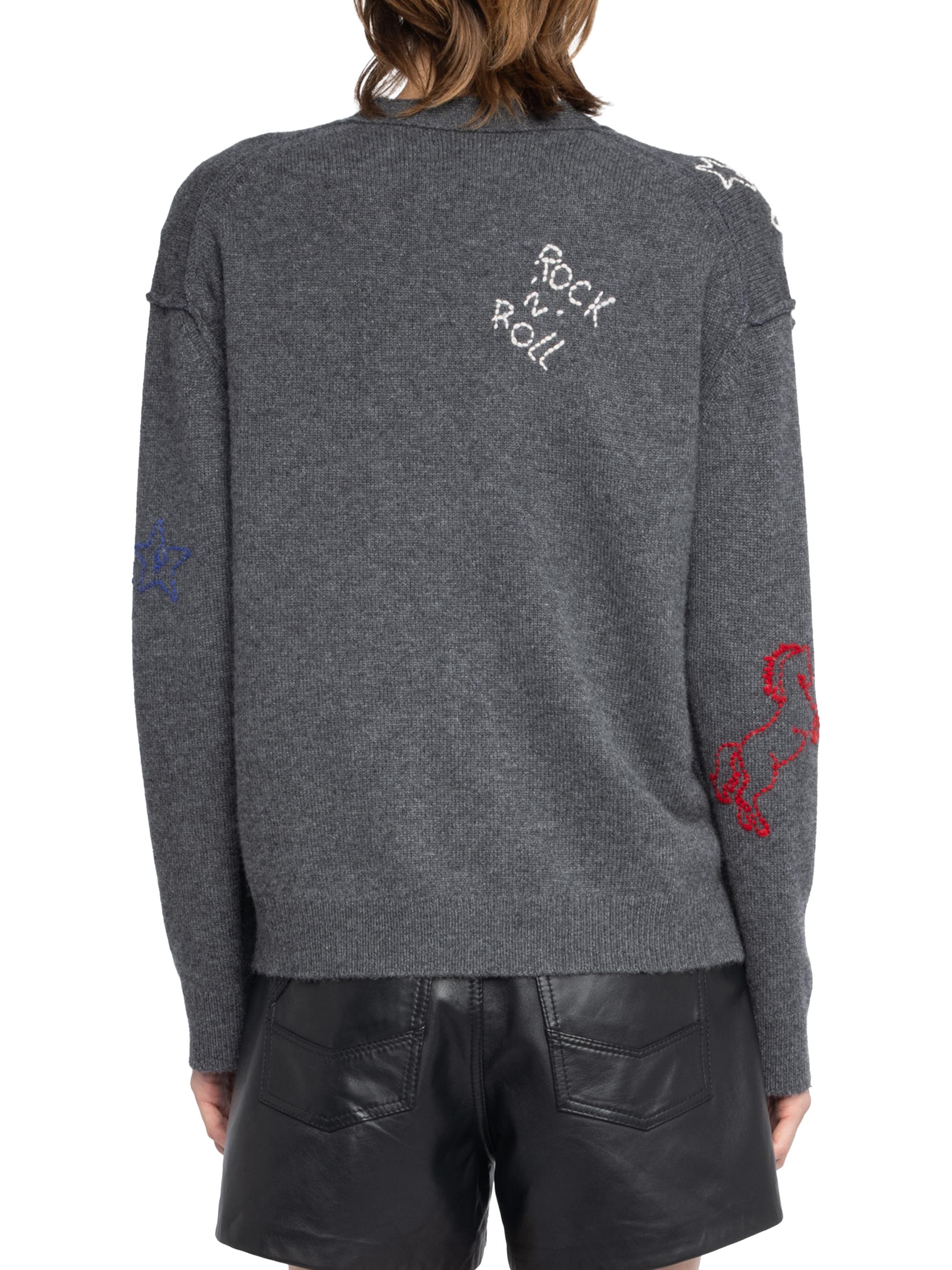 Zadig & Voltaire Mirkaz Embroidered Cashmere Cardigan | Saks Fifth