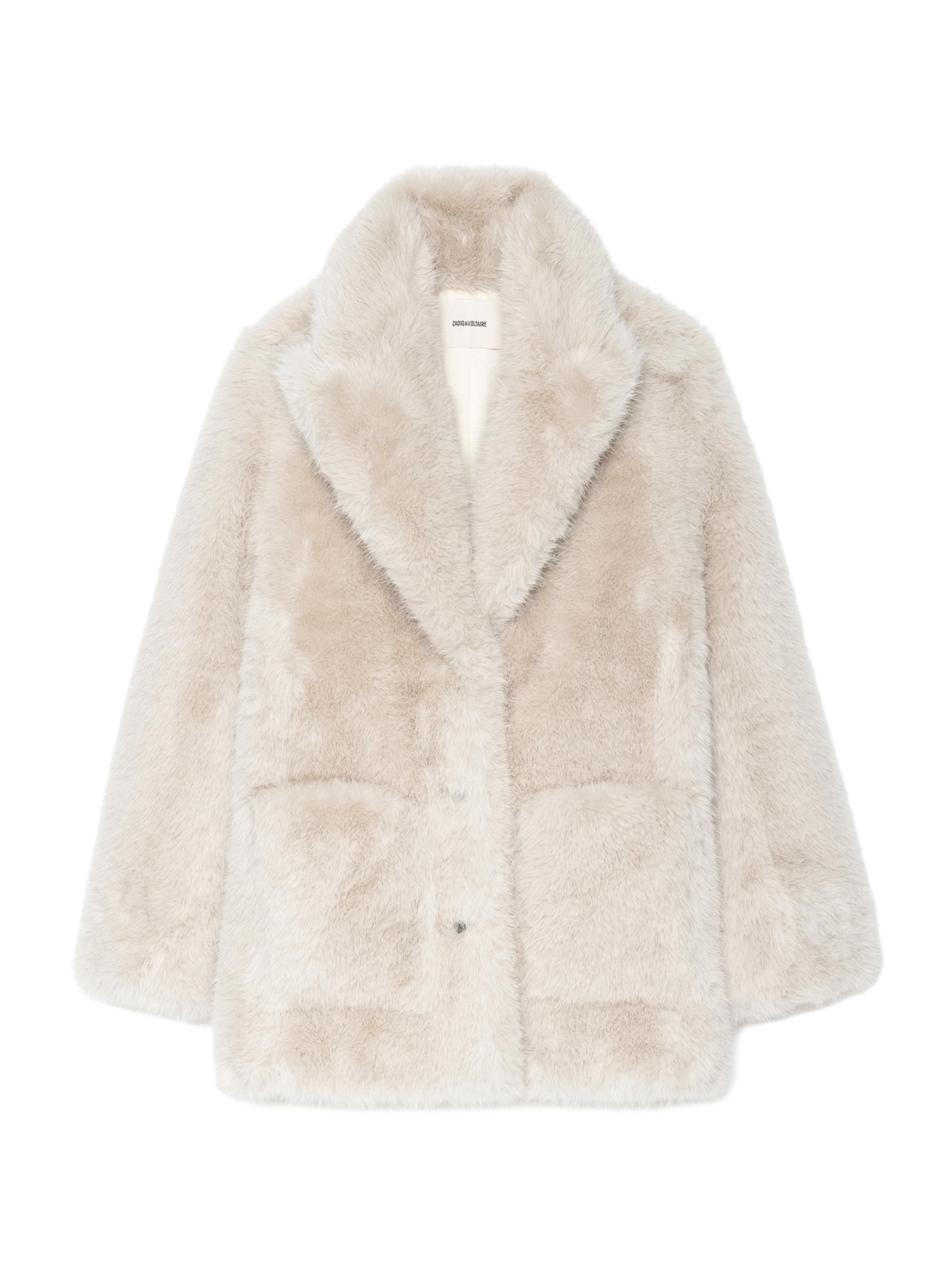 Zadig & Voltaire Women's Fleur Faux-Fur Coat - Ecru