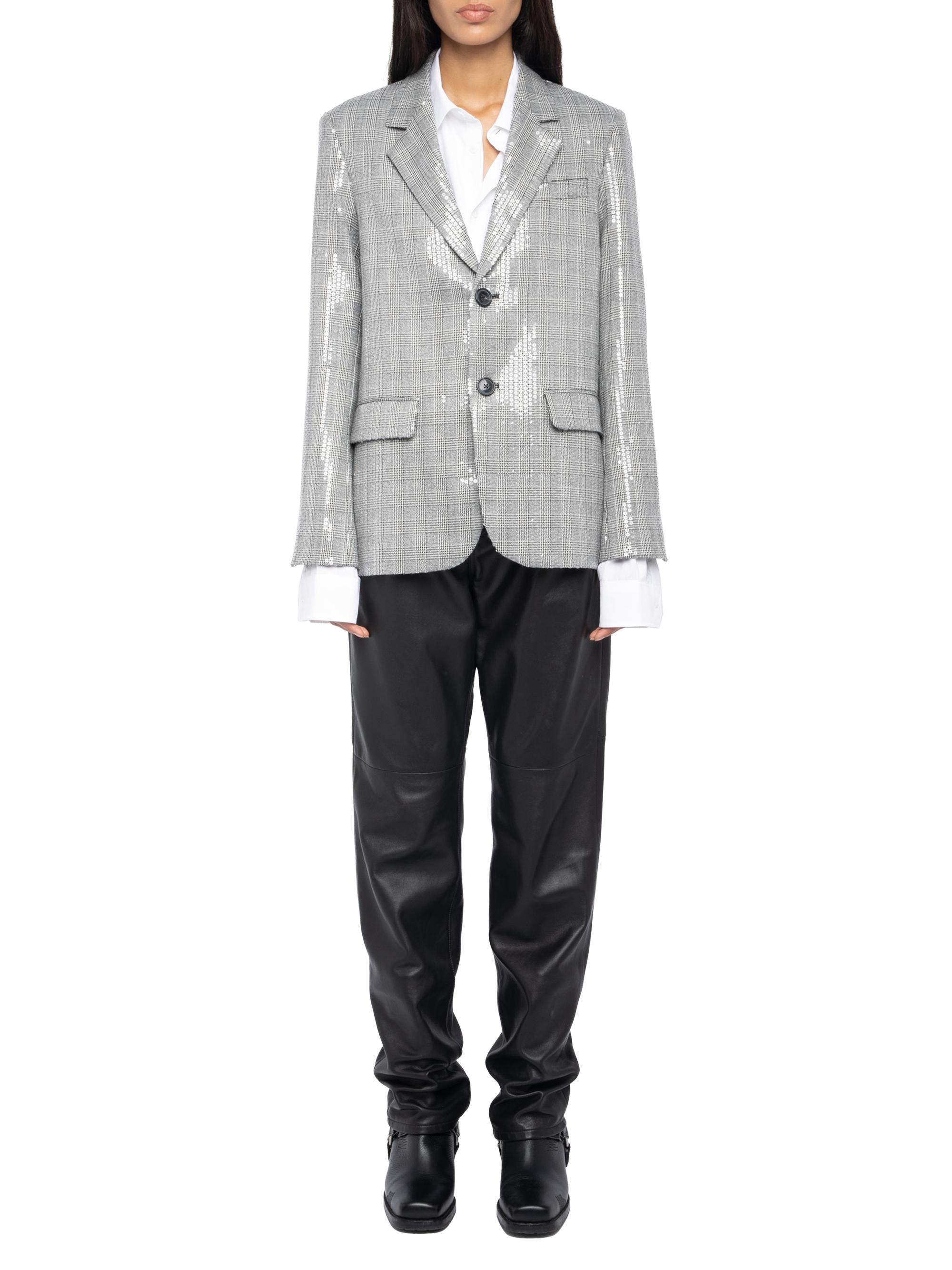 Zadig & Voltaire Vanille Car Sequined Plaid Blazer | Saks Fifth Avenue