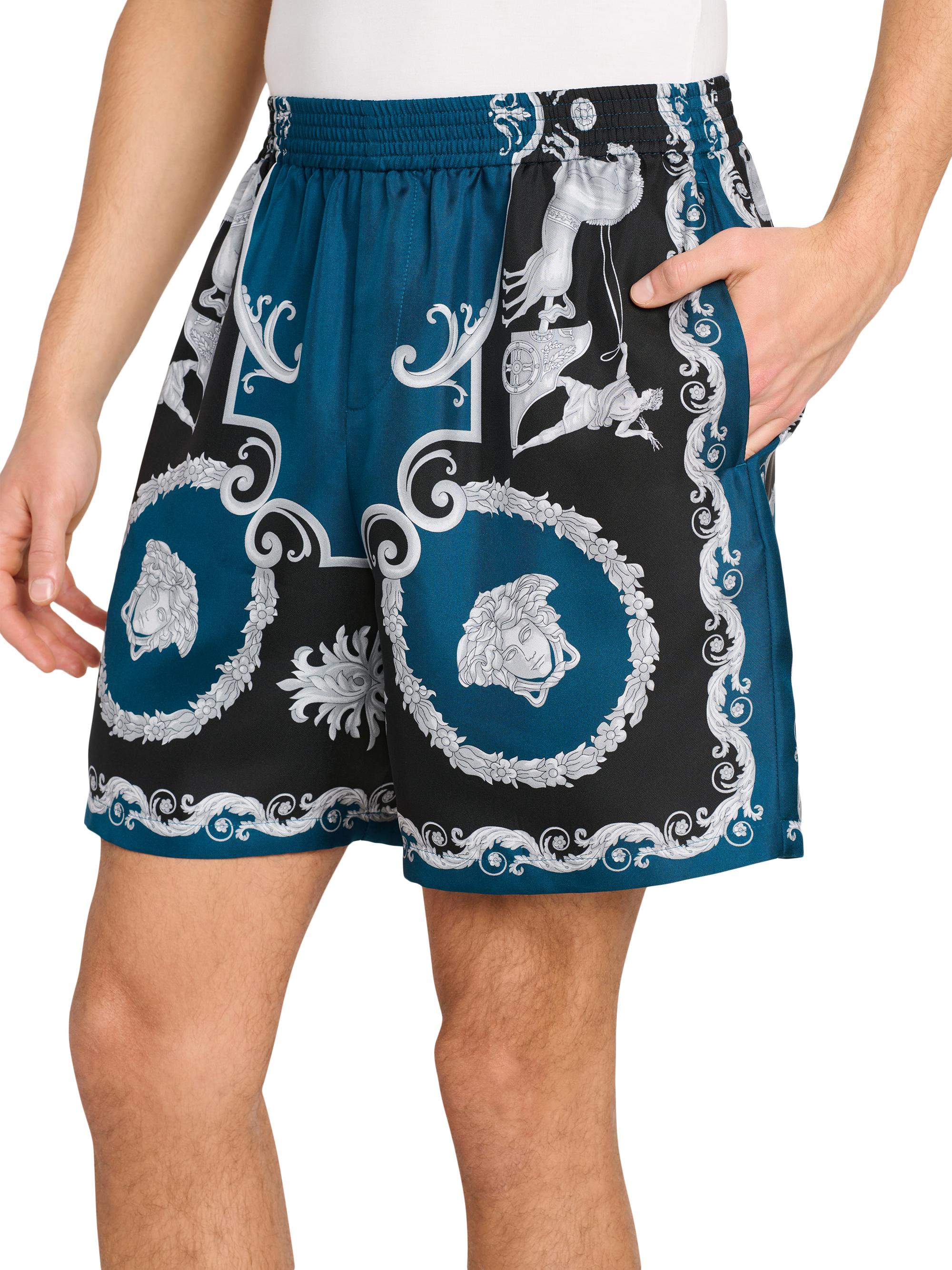 Versace Hall of Heroes Silk Twill Shorts | Saks Fifth Avenue