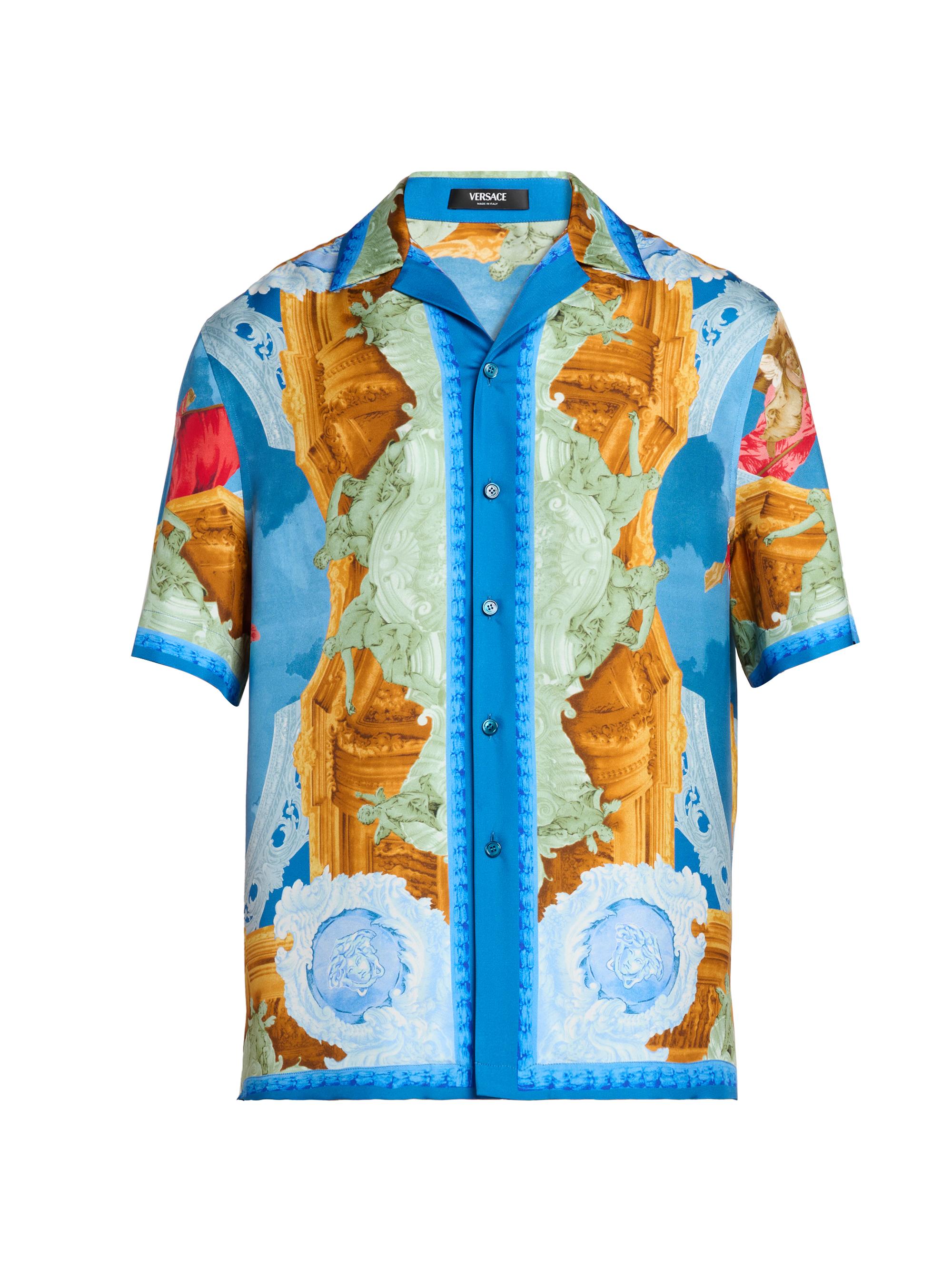 Versace Affresco Silk Twill Shirt | Saks Fifth Avenue