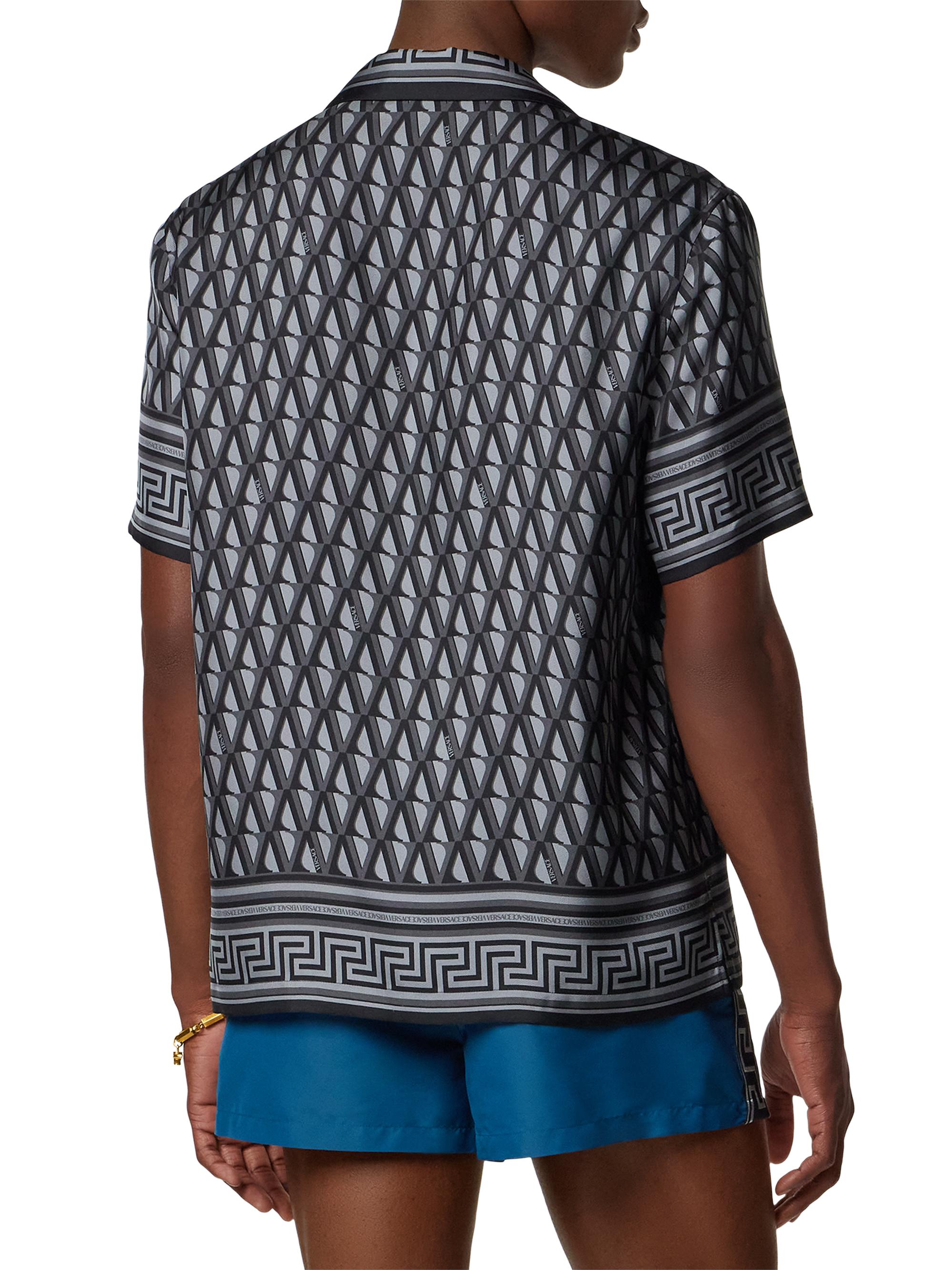 Versace V Greca Silk Twill Shirt | Saks Fifth Avenue