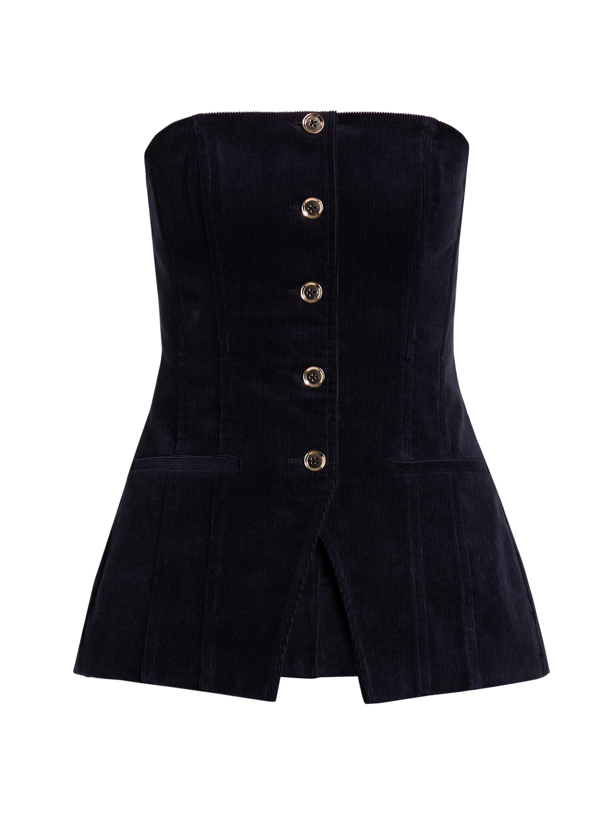 Cami NYC Women's Iman Cotton Corduroy Strapless Top - Navy