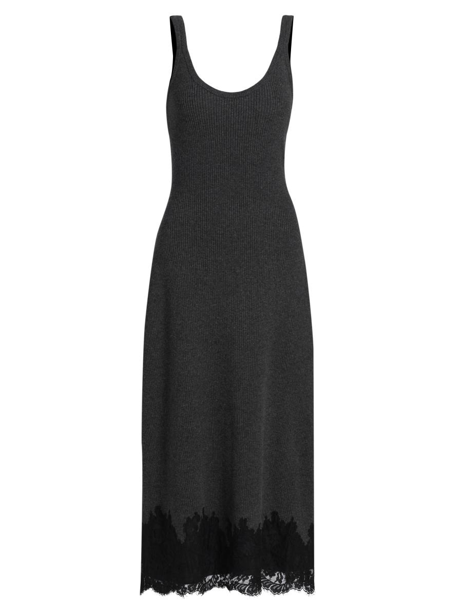 Cami NYC Women's Una Rib-Knit Merino Wool Midi-Dress - Carbon - Size Large