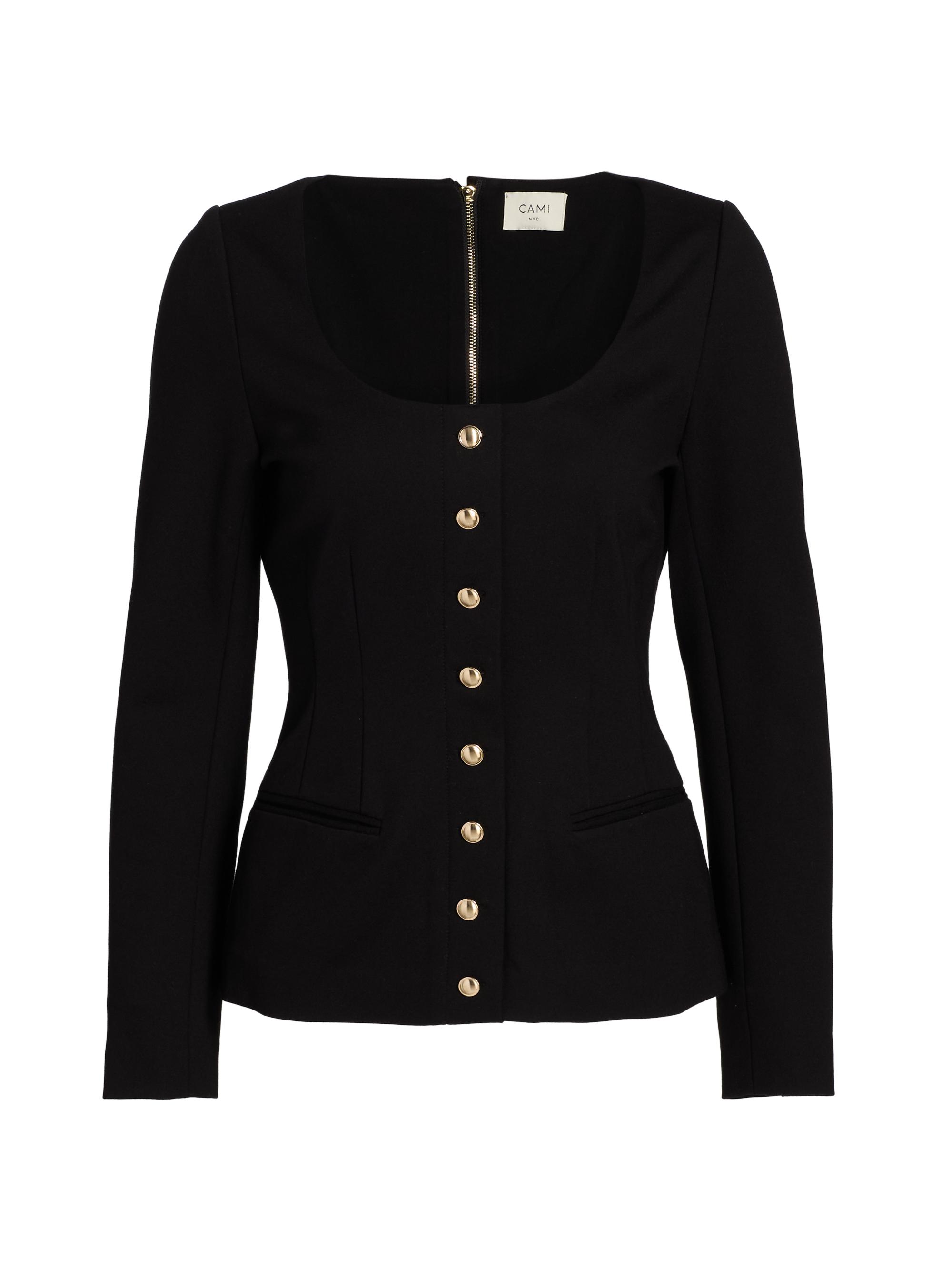 Cami NYC Women's Yekaterina Scoopneck Blazer Top - Black