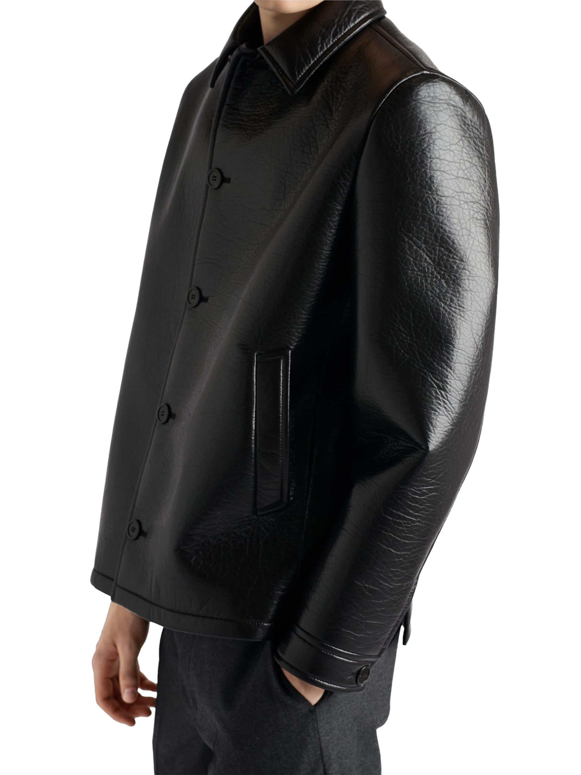 Prada Nappa Leather Caban Jacket | Saks Fifth Avenue