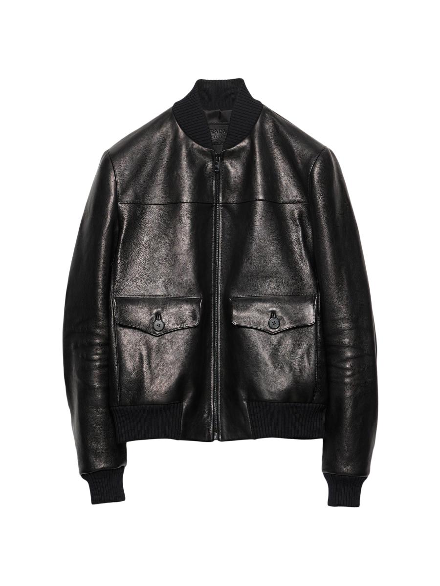 Prada Leather Bomber Jacket | Saks Fifth Avenue