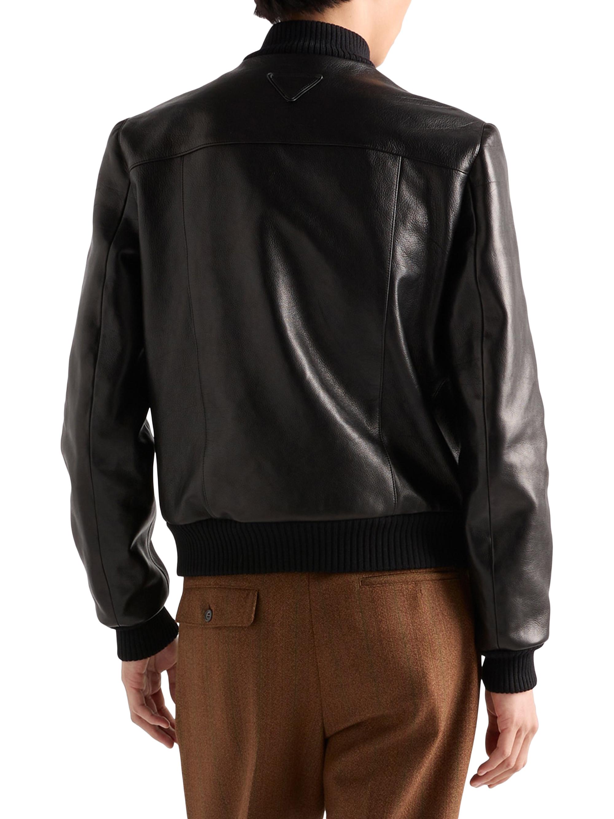Prada Leather Bomber Jacket | Saks Fifth Avenue
