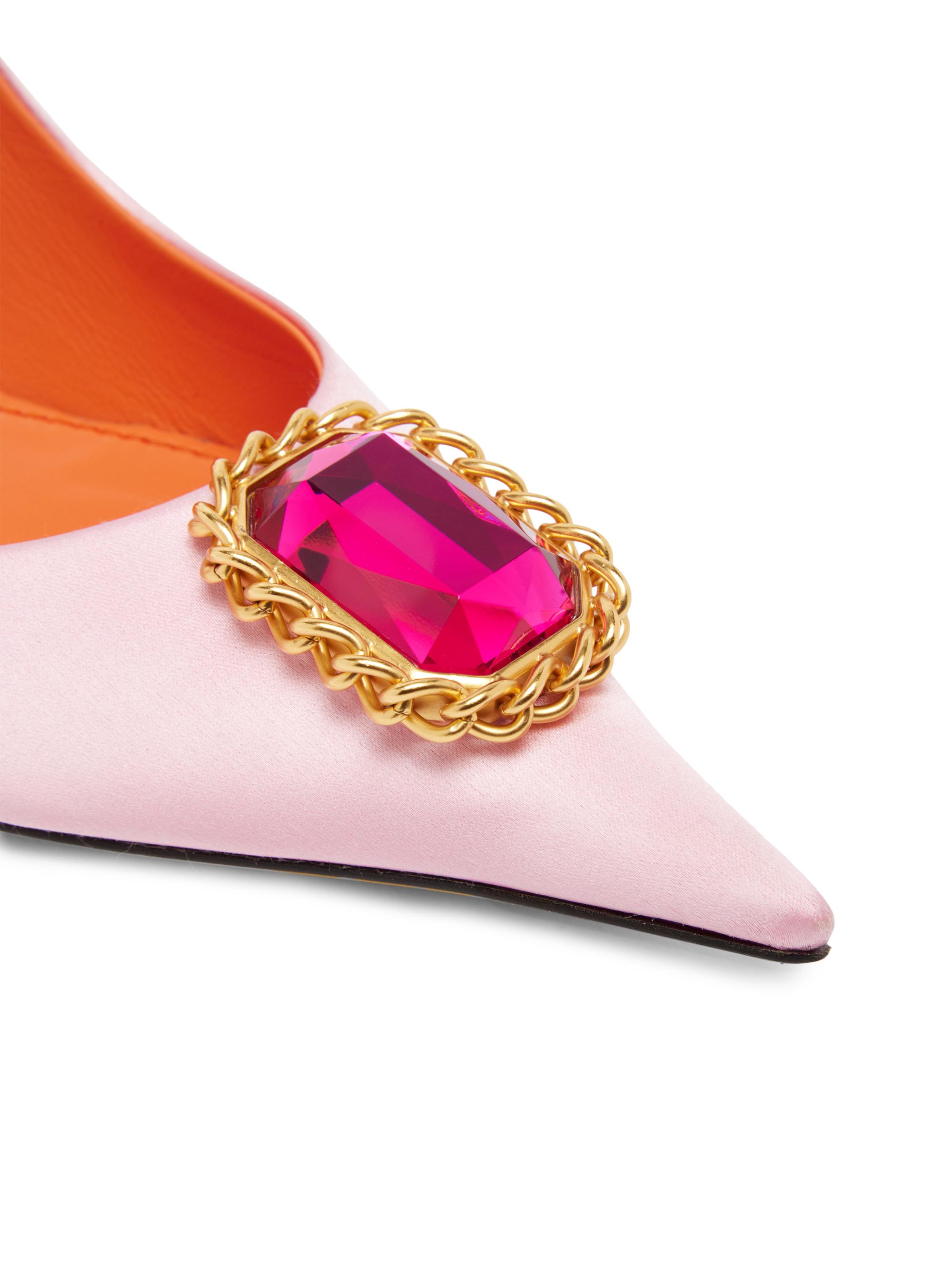 Dolce&Gabbana Crystal-Embellished Satin Slingback Pumps | Saks