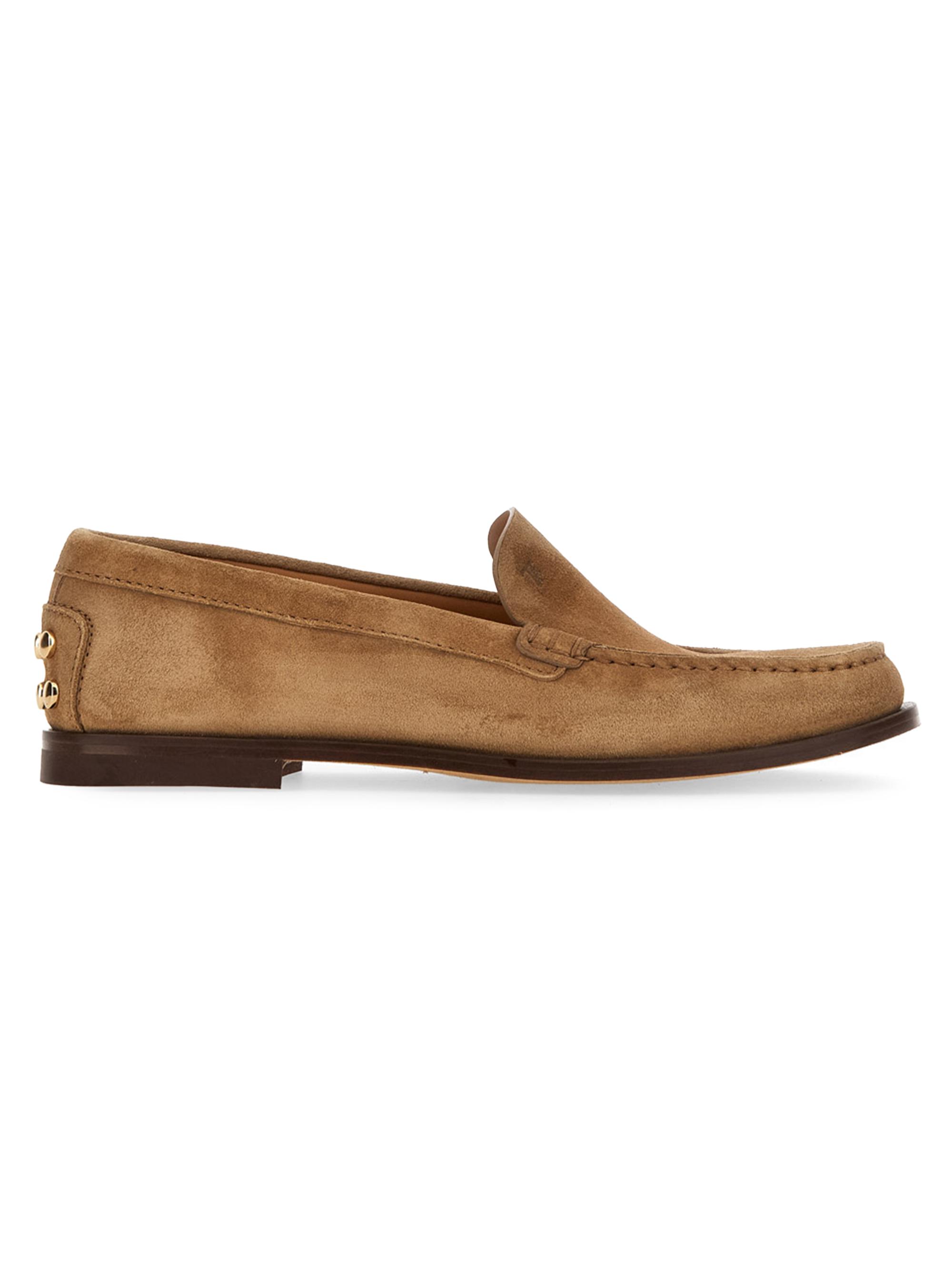 Tod's Women's Apron Toe Suede Loafers - Ginger