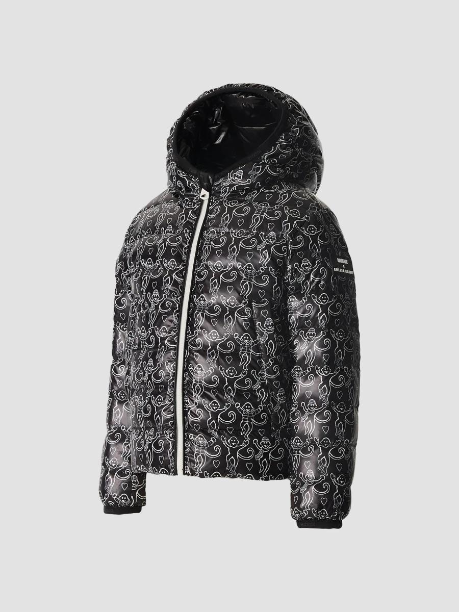 Mackage Girl's Girl's Roller Rabbit Reversible Hooded Down Jacket In Black