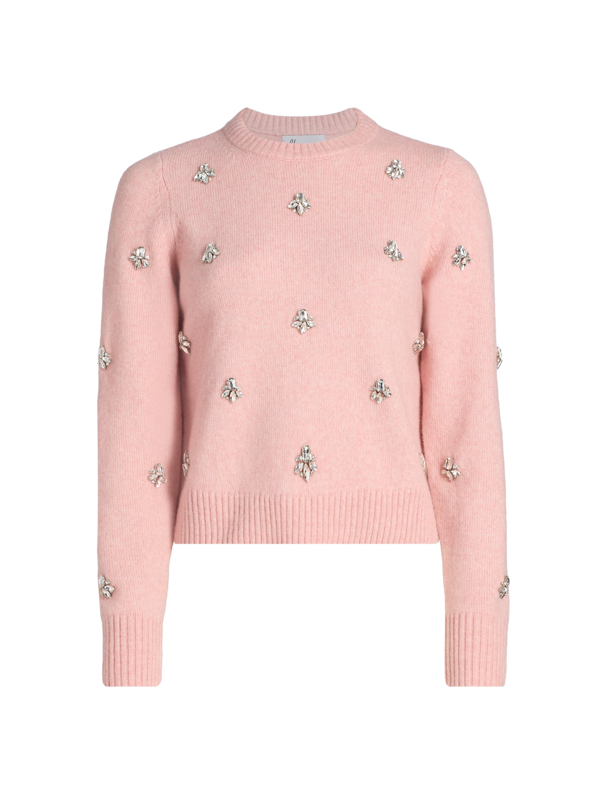 dh New York Women's Rosetta Embellished Sweater - Petal