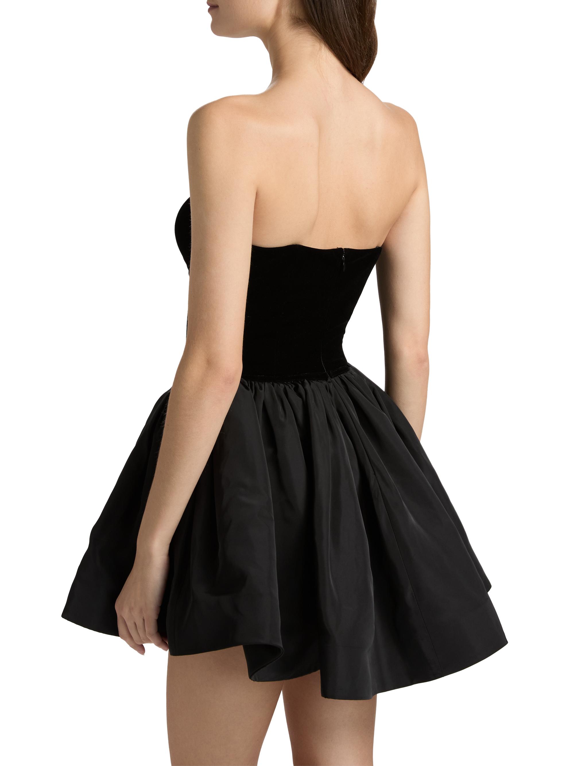 Ronny Kobo Women's Atlas Basque Waist Minidress - Black - Size Medium